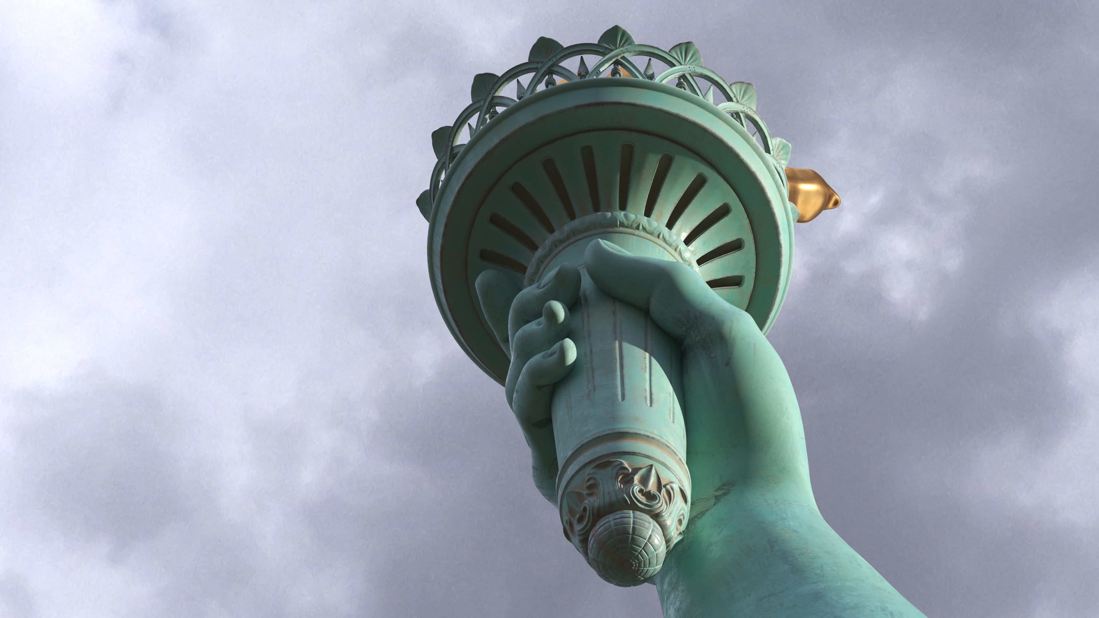 Hand Holding the Torch of Liberty, view 10