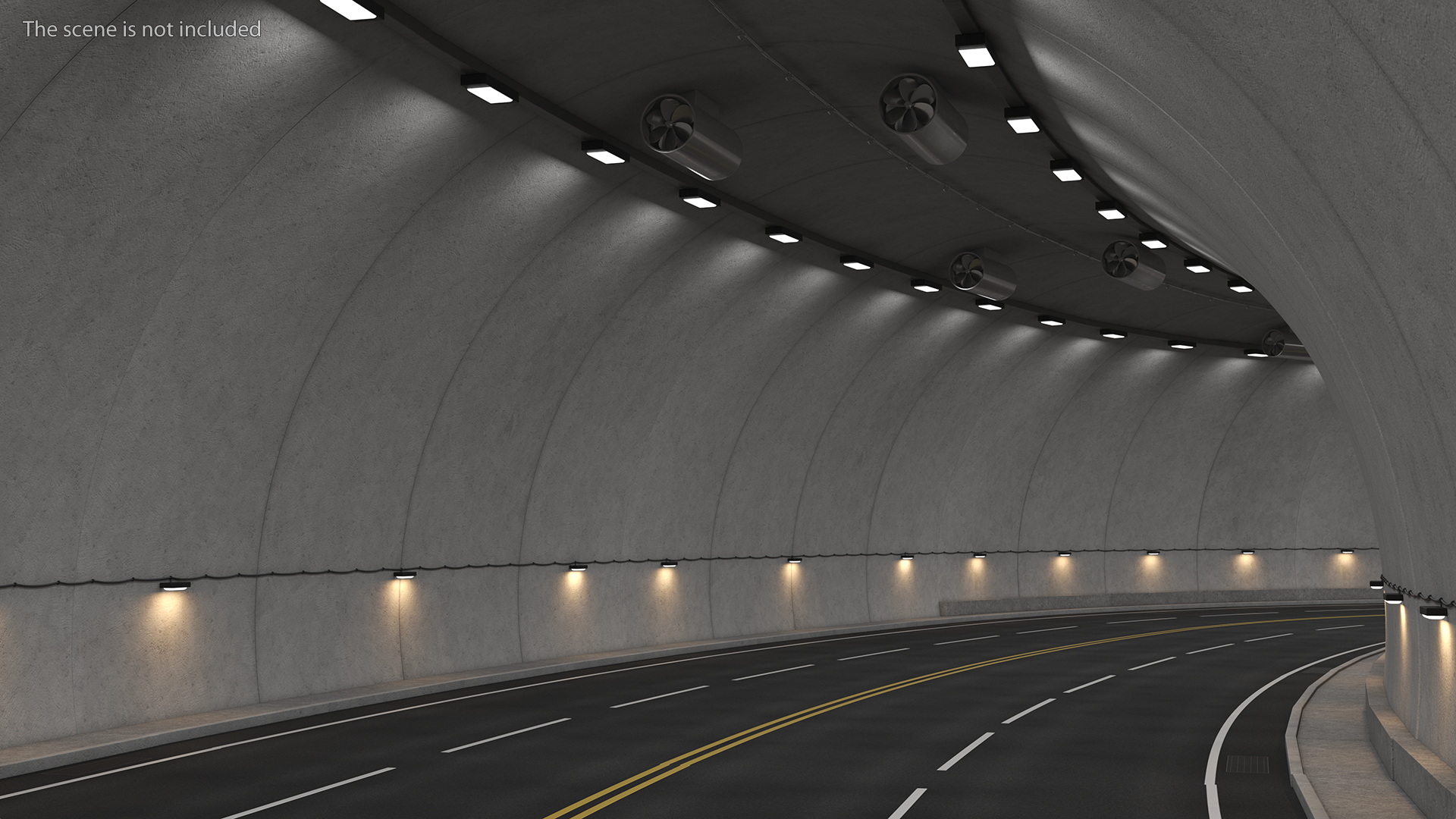 Tunnel Car Cross Section Bend 3D model