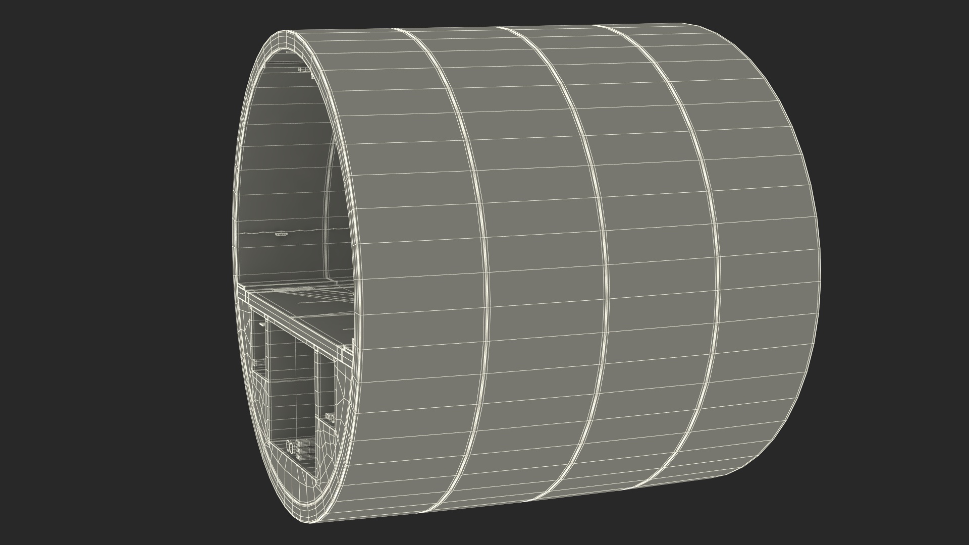Tunnel Car Cross Section Bend 3D model