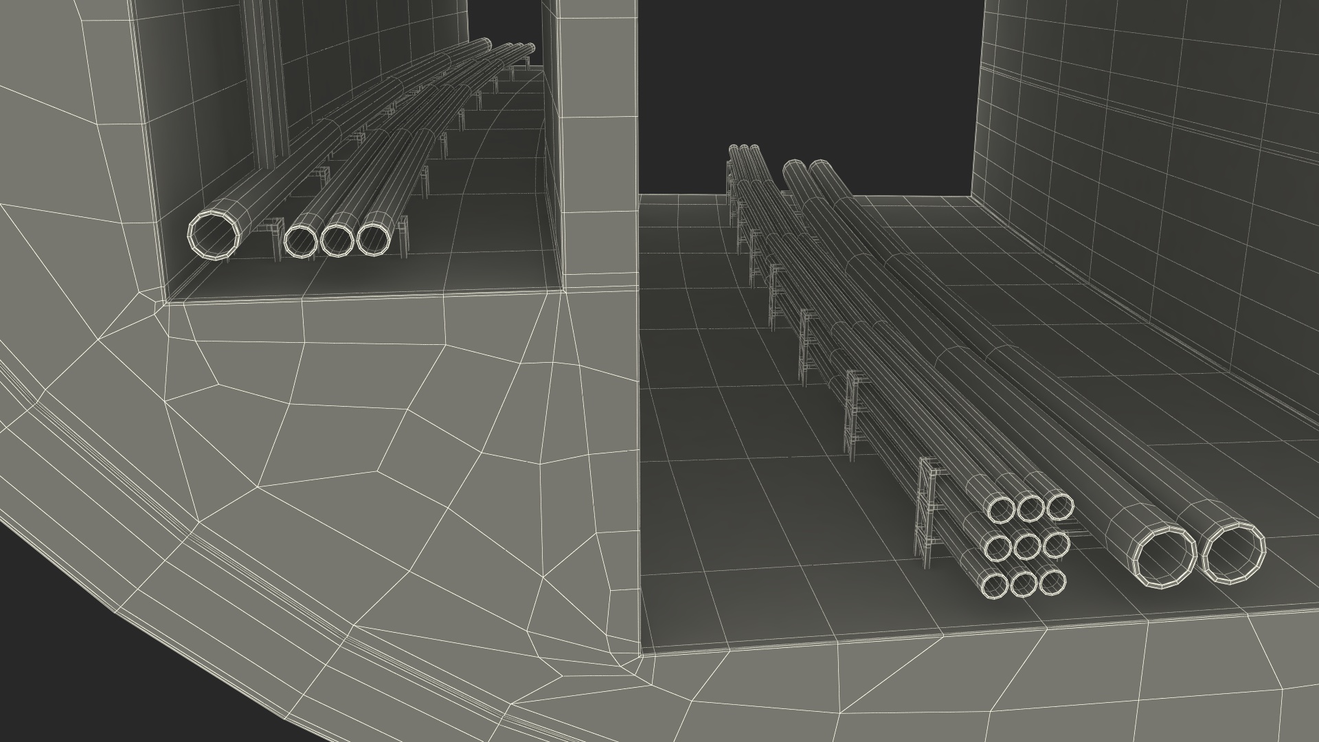 Tunnel Car Cross Section Bend 3D model