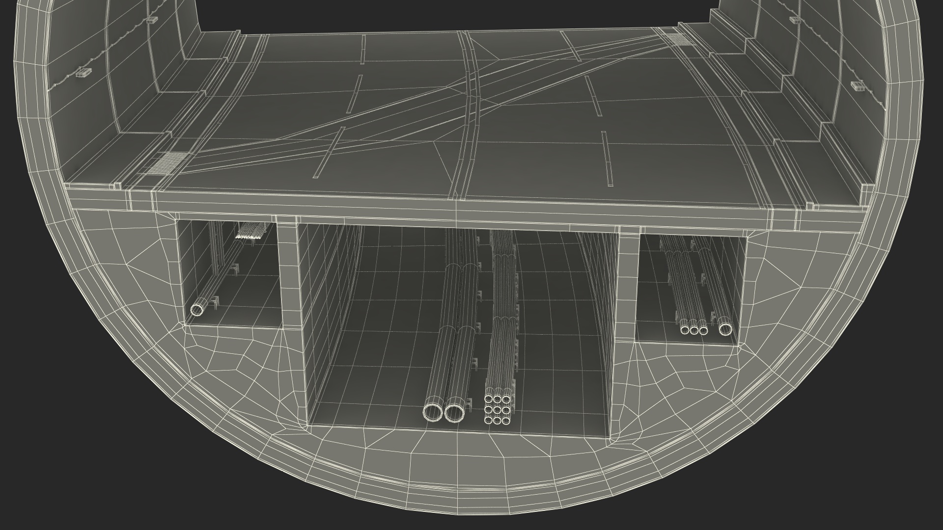 Tunnel Car Cross Section Bend 3D model