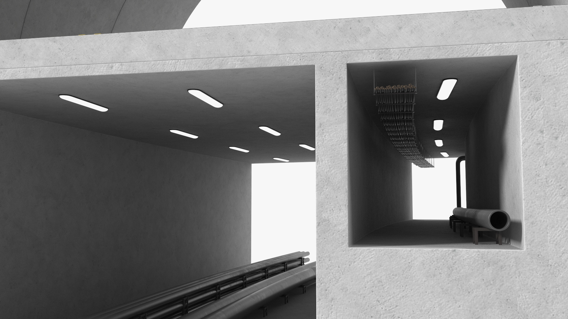 Tunnel Car Cross Section Bend 3D model