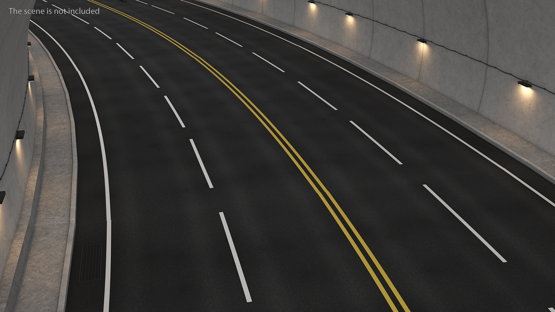 Tunnel Car Cross Section Bend 3D model