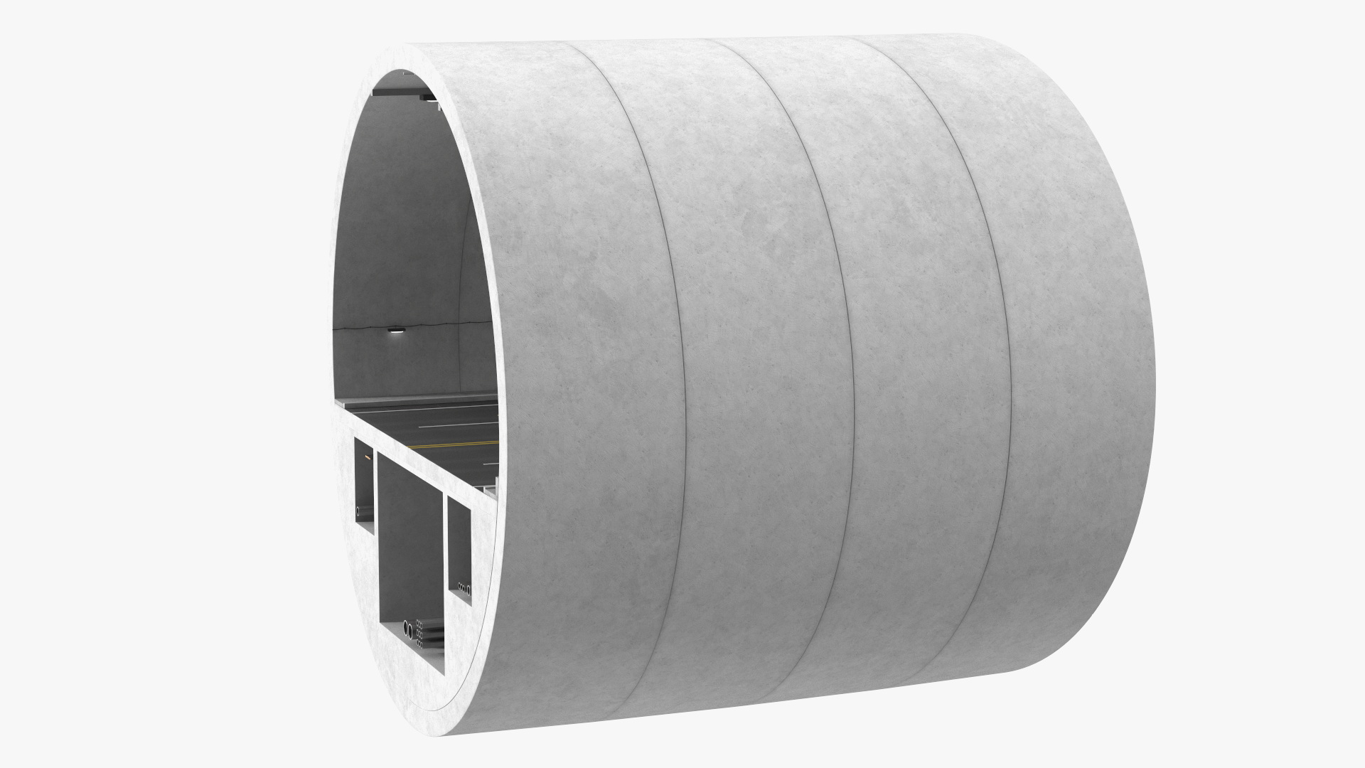 Tunnel Car Cross Section Bend 3D model