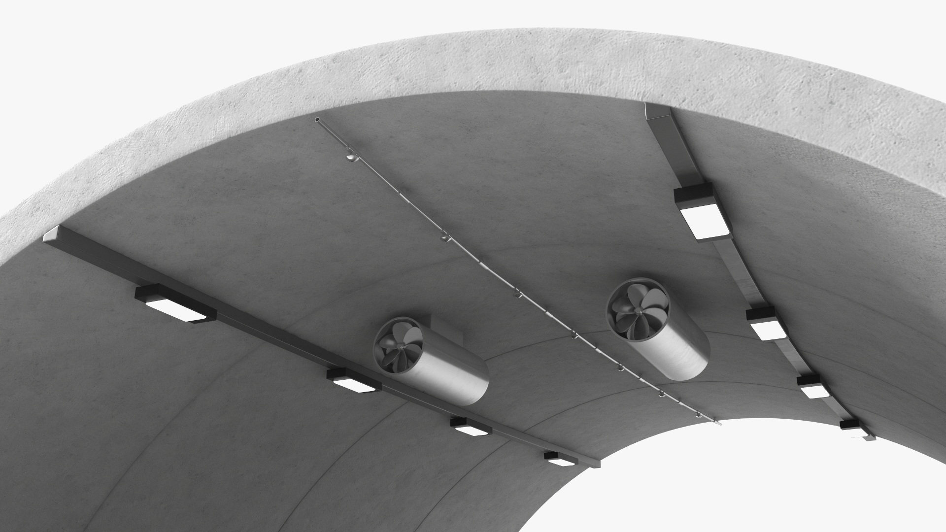Tunnel Car Cross Section Bend 3D model