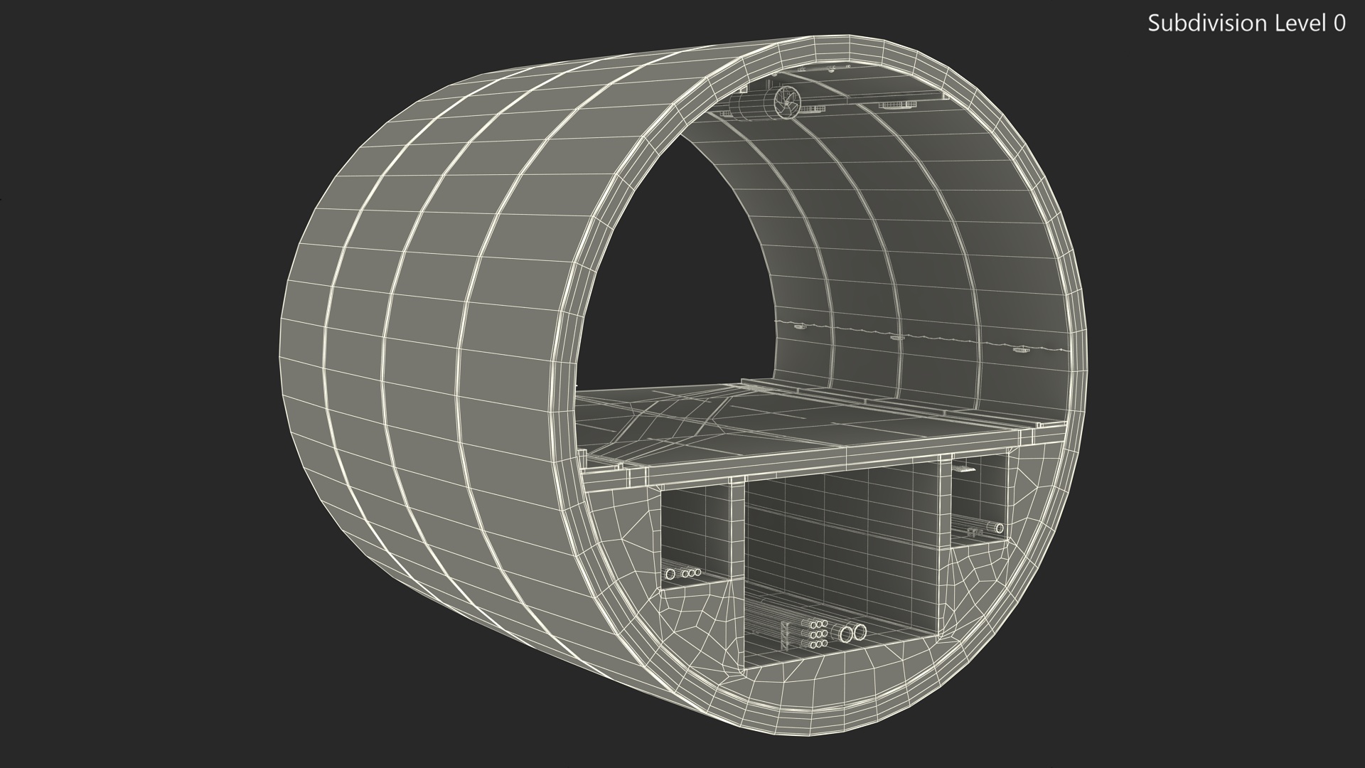 Tunnel Car Cross Section Bend 3D model