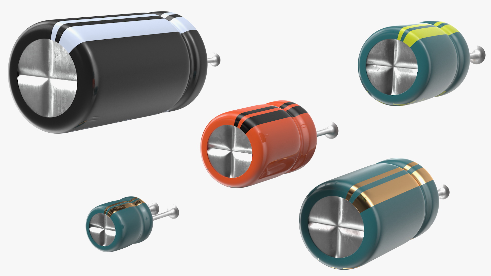 Aillen Electrolytic Capacitor Soldered Set 3D