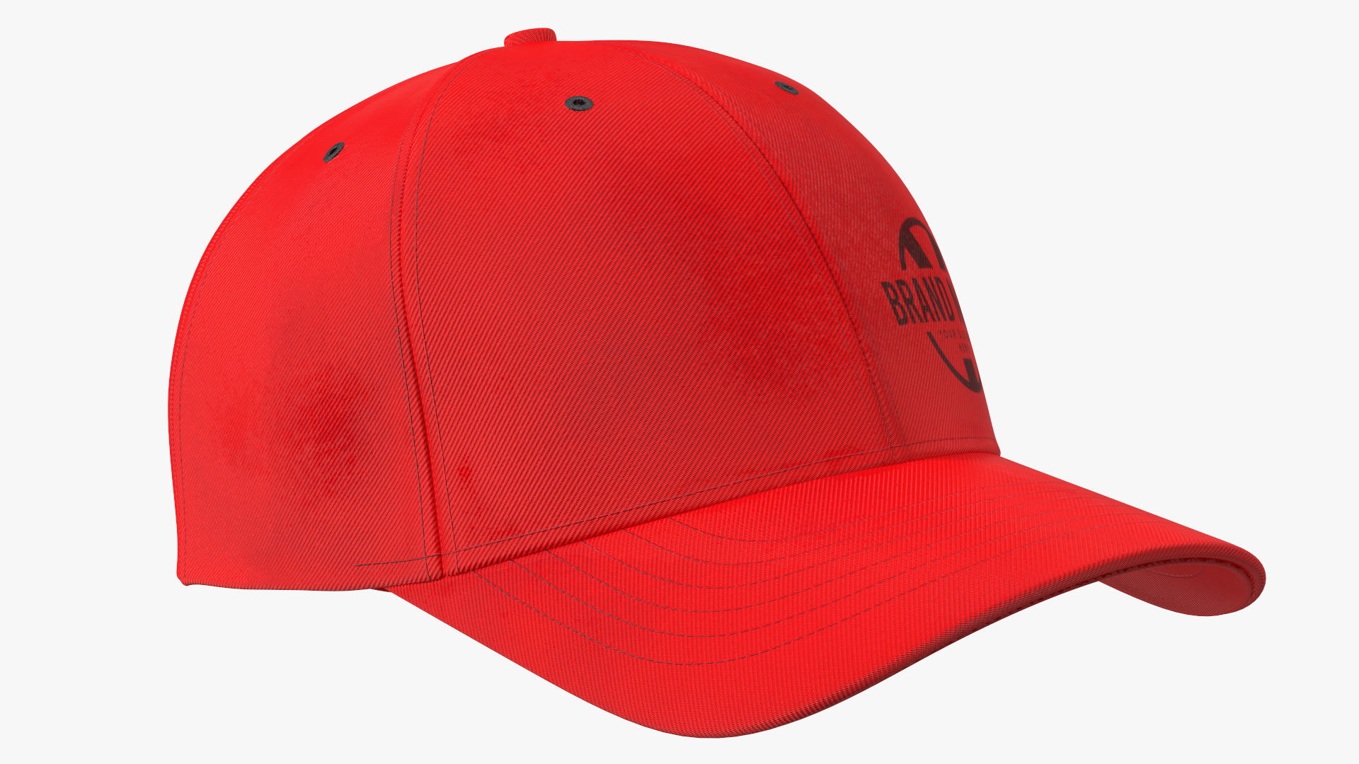 3D model Cap Cotton Red Your Brand