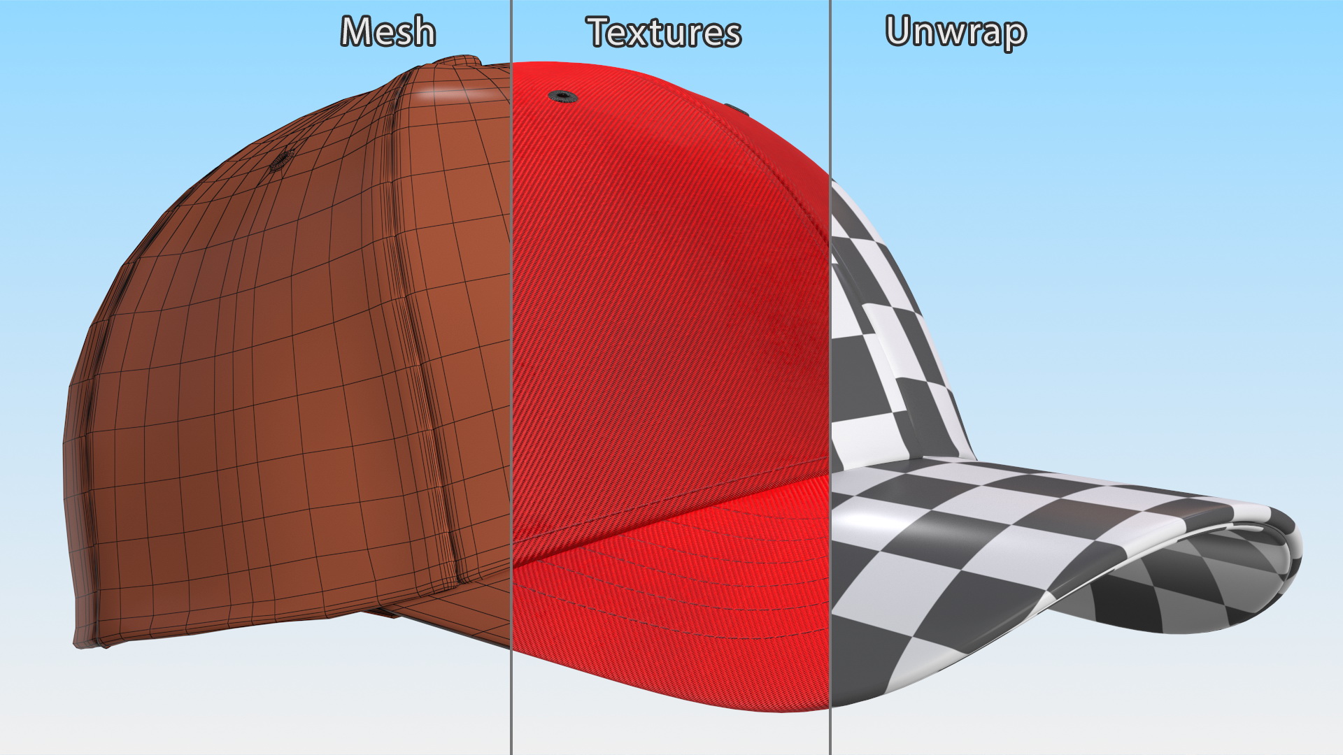 3D model Cap Cotton Red Your Brand