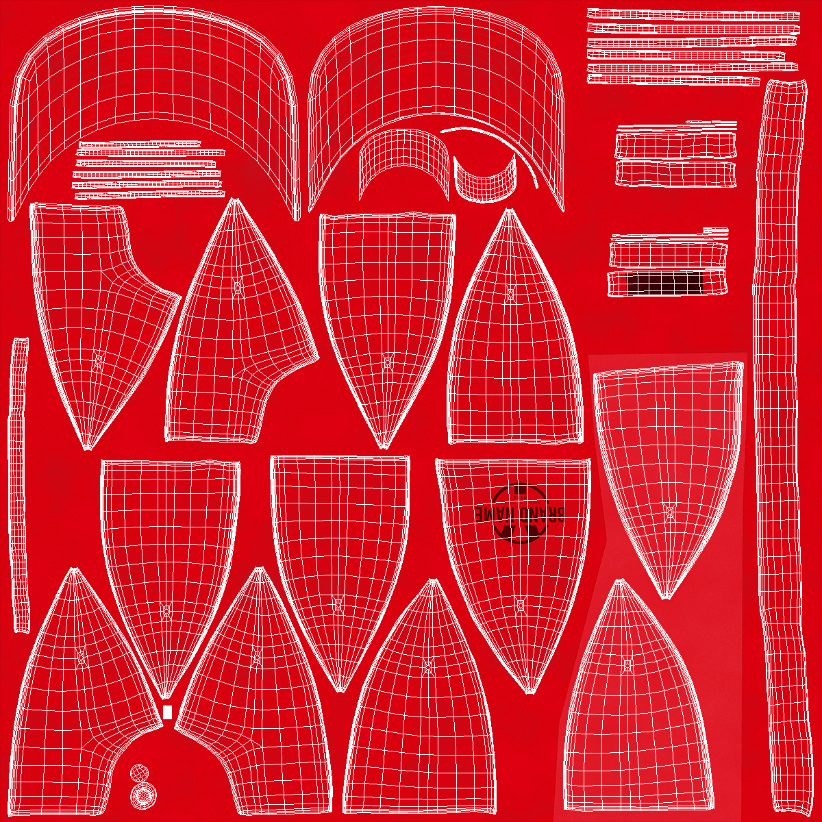 3D model Cap Cotton Red Your Brand