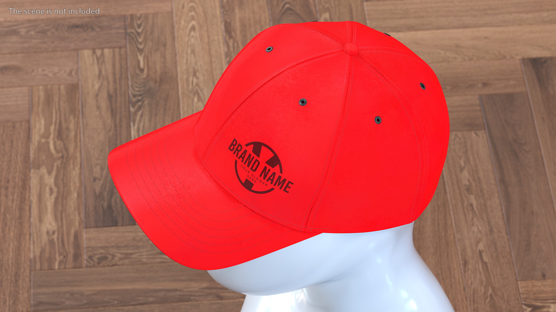 3D model Cap Cotton Red Your Brand