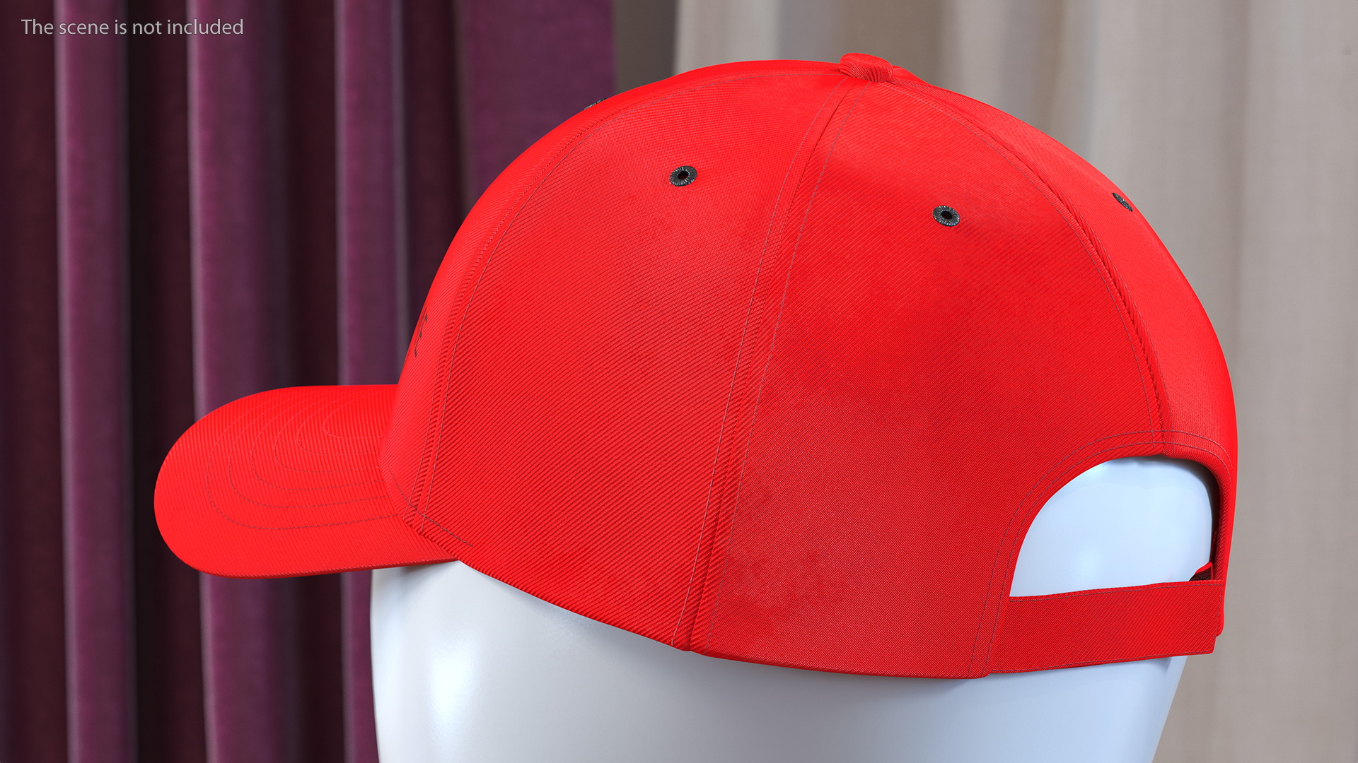 3D model Cap Cotton Red Your Brand