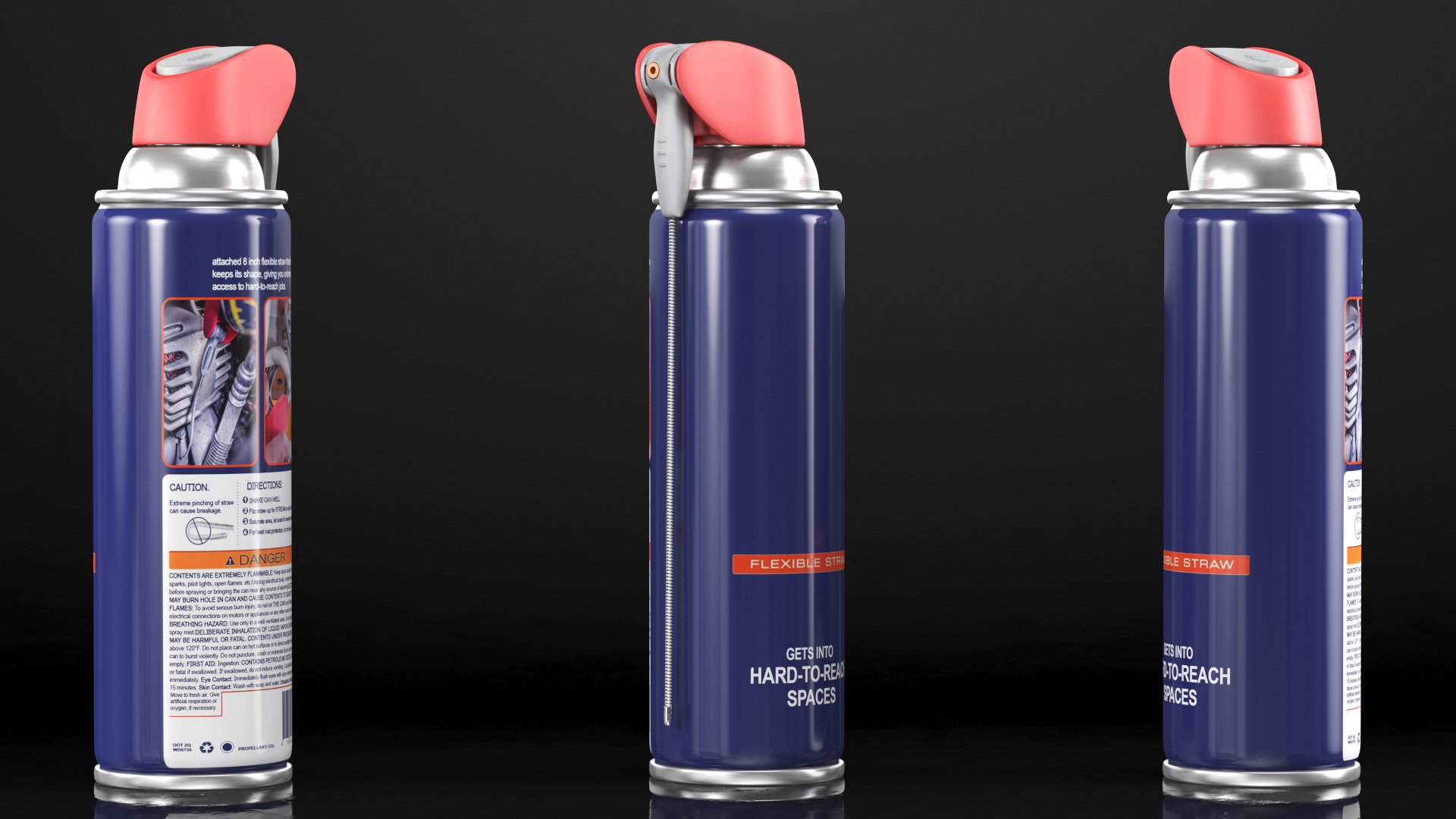 Penetrative Lubricant Spray with Flexible Straw 3D