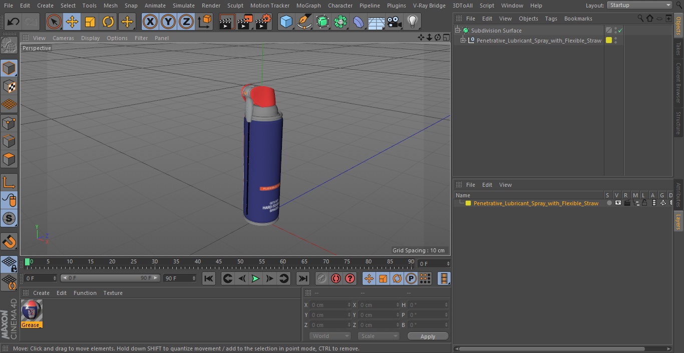 Penetrative Lubricant Spray with Flexible Straw 3D