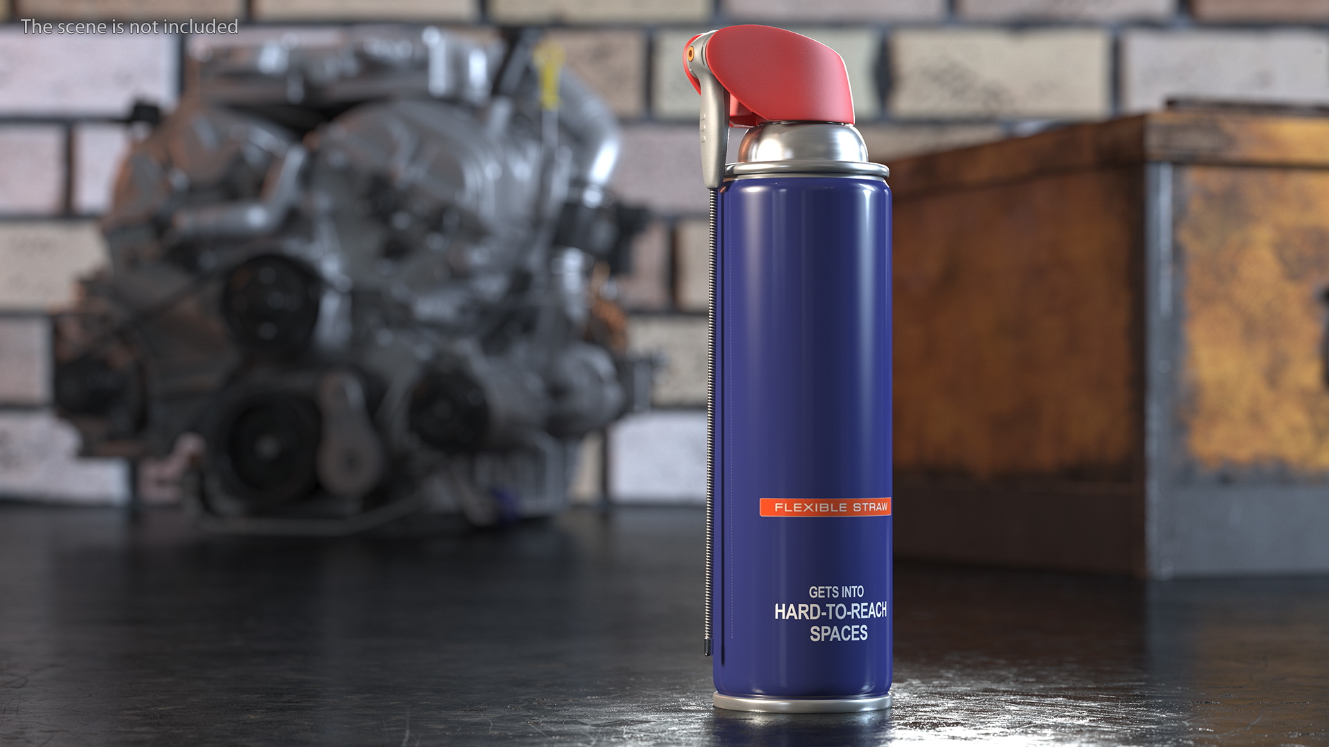 Penetrative Lubricant Spray with Flexible Straw 3D