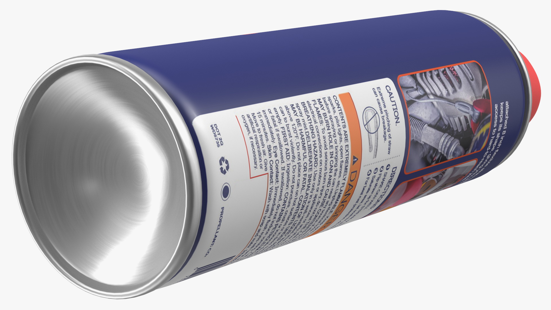Penetrative Lubricant Spray with Flexible Straw 3D