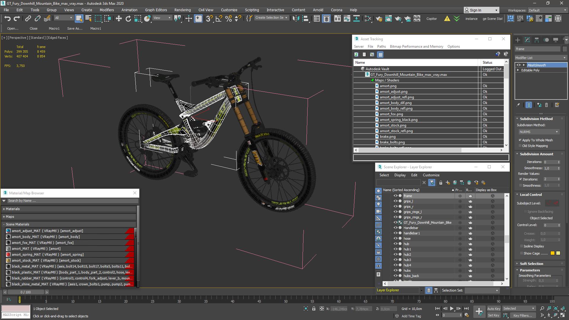 3D model GT Fury Downhill Mountain Bike