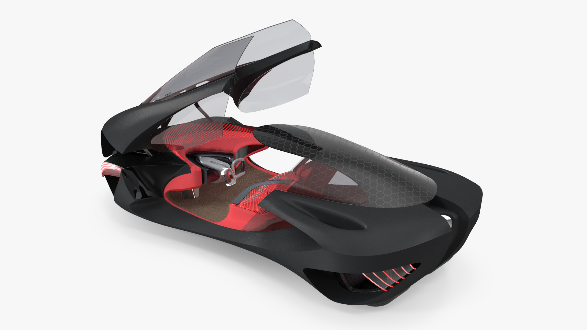 3D Futuristic Flying Car Rigged model