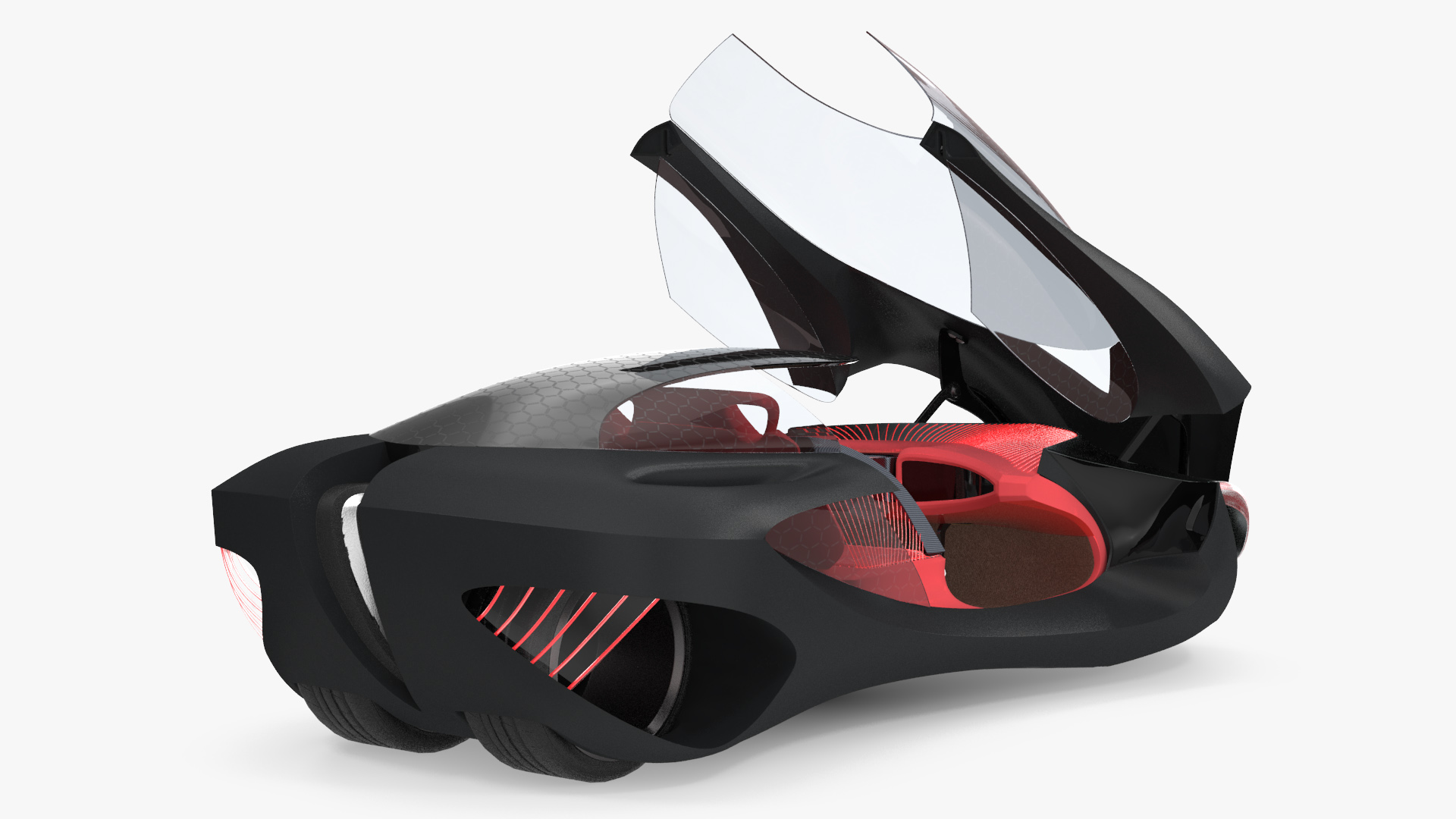 3D Futuristic Flying Car Rigged model