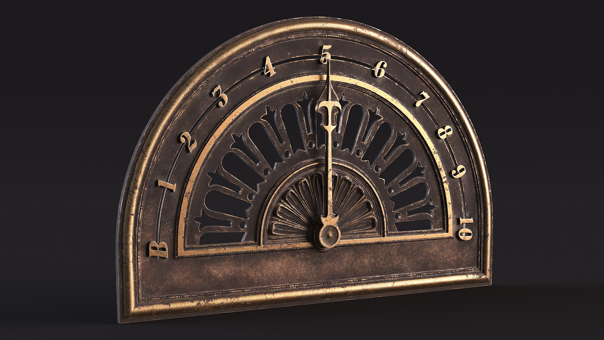 Antique Elevator Floor Indicator 3D