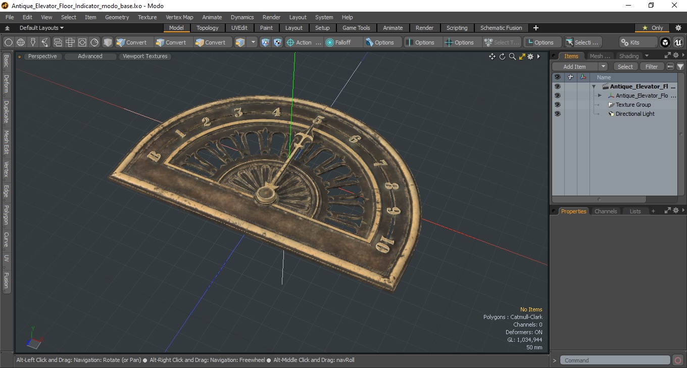 Antique Elevator Floor Indicator 3D