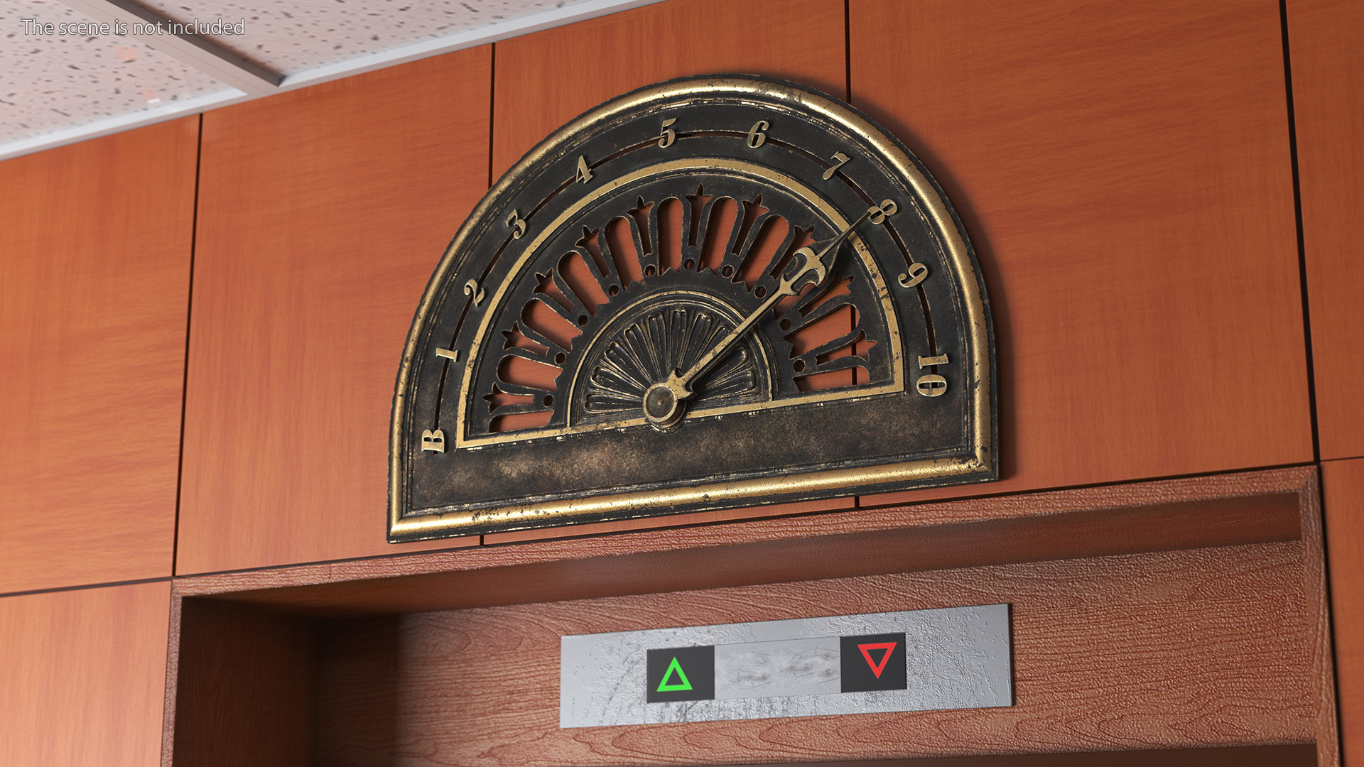 Antique Elevator Floor Indicator 3D