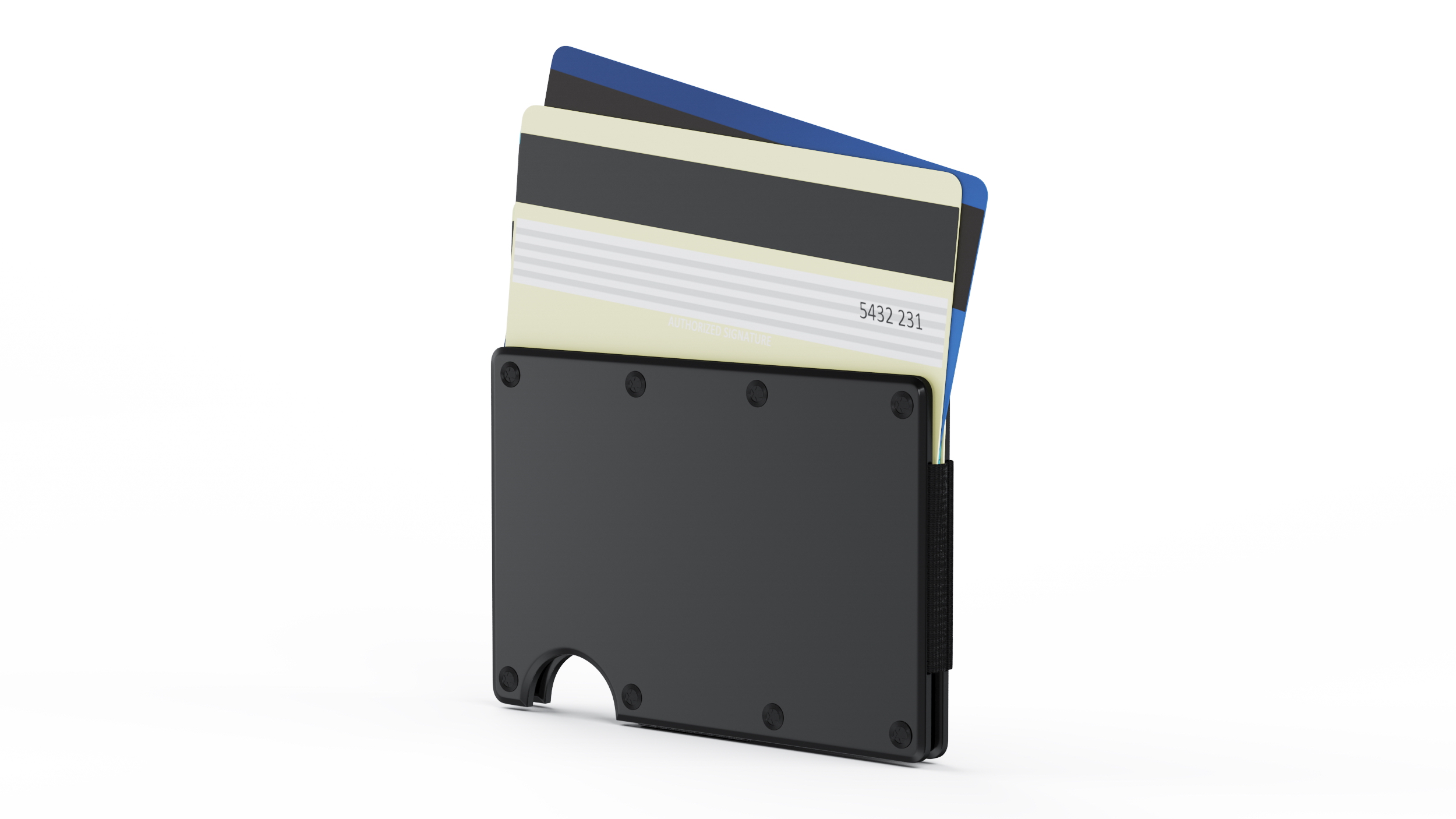 3D Minimalist Slim Wallet for Men The Ridge Black