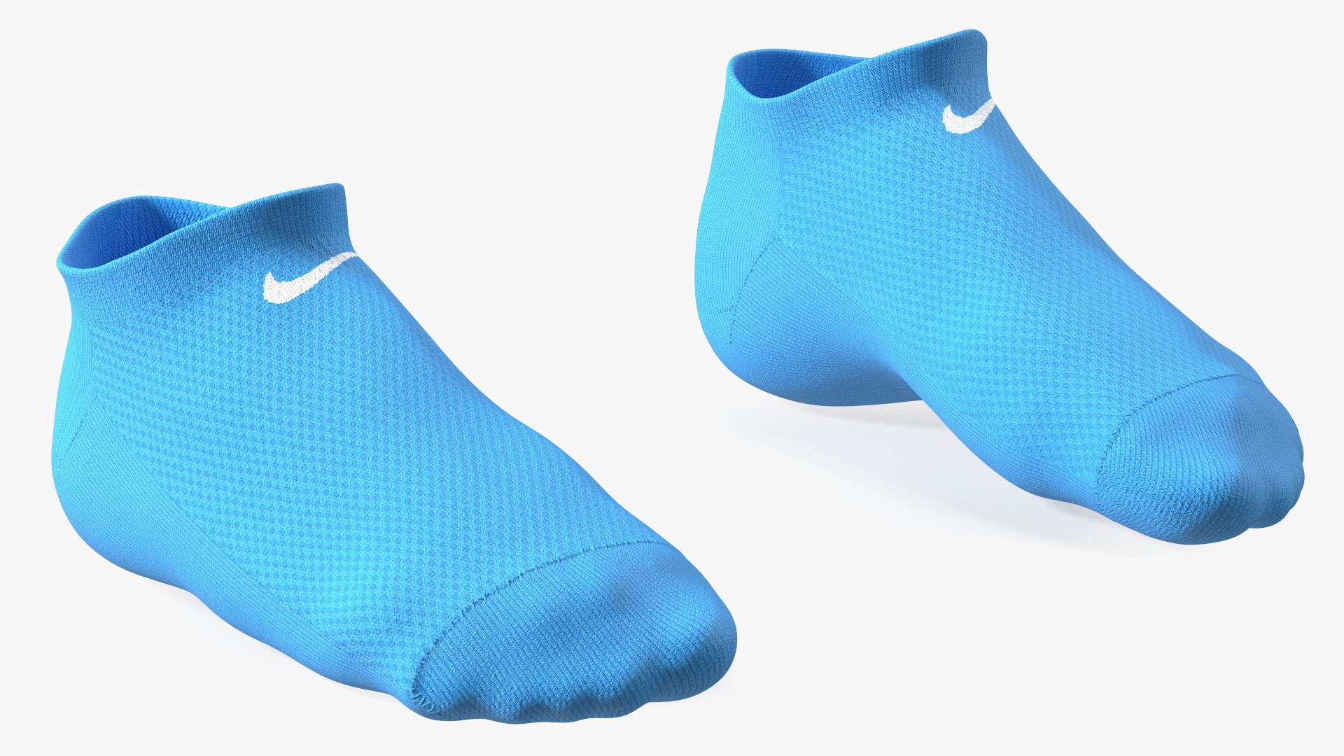 3D Socks Nike Blue on The Foot Standing
