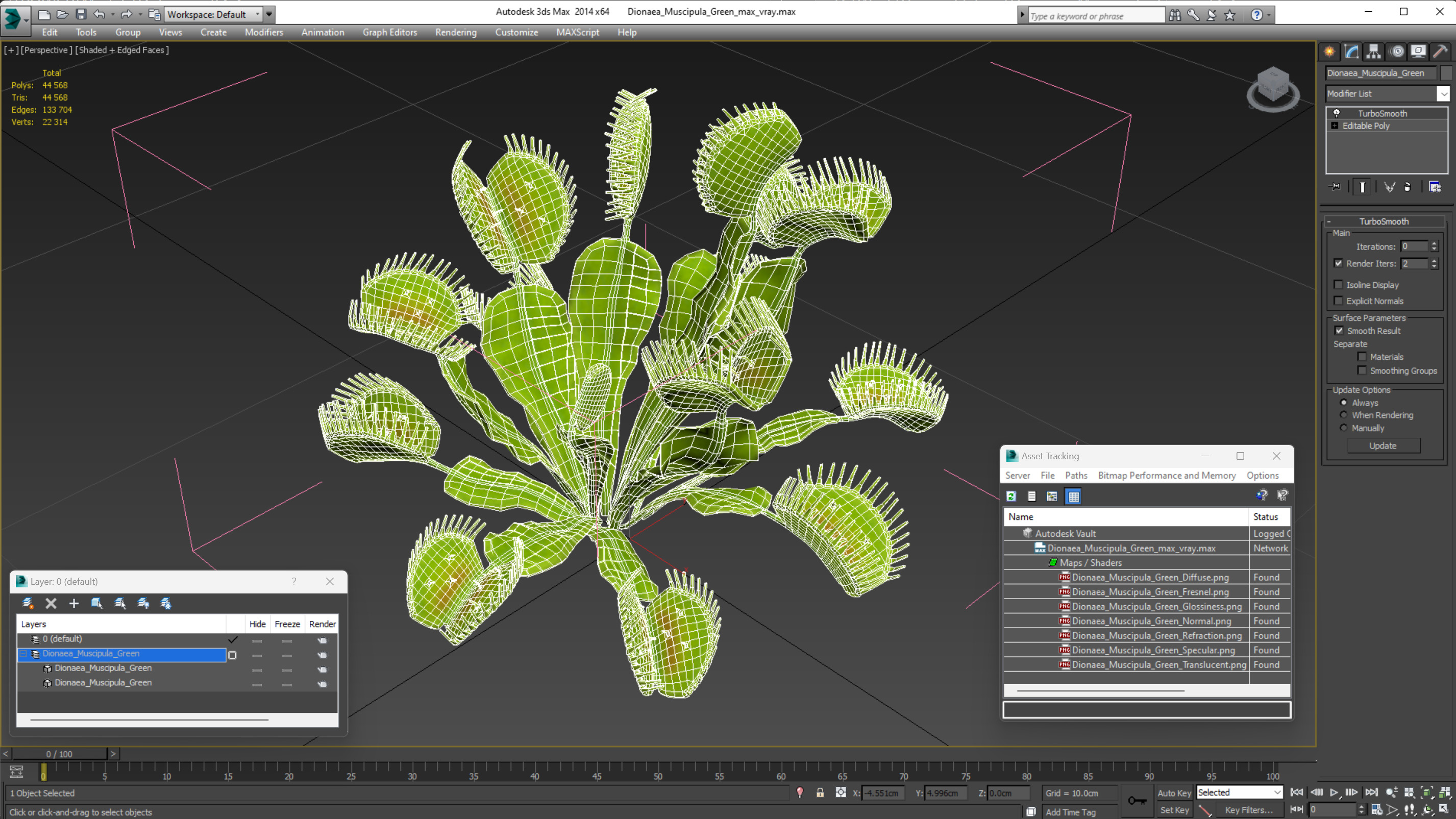 3D Dionaea Muscipula Green model