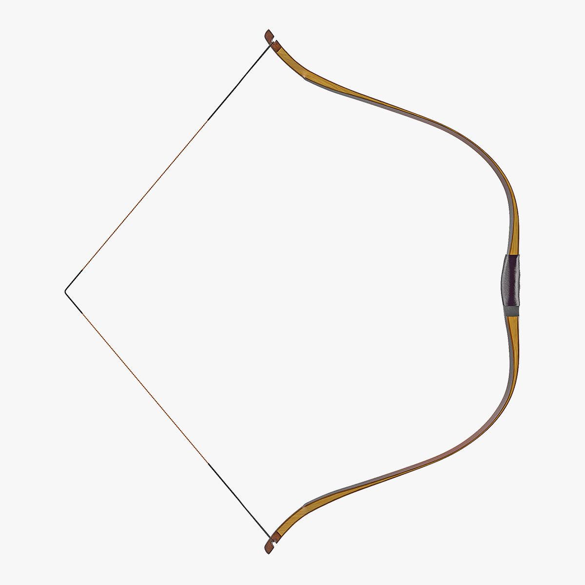 Bow with Pull Back String 3D Model