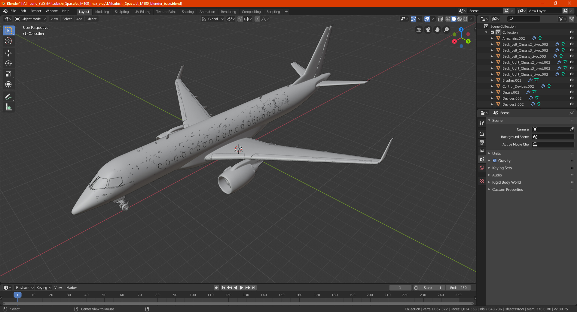 Mitsubishi SpaceJet M100 3D model