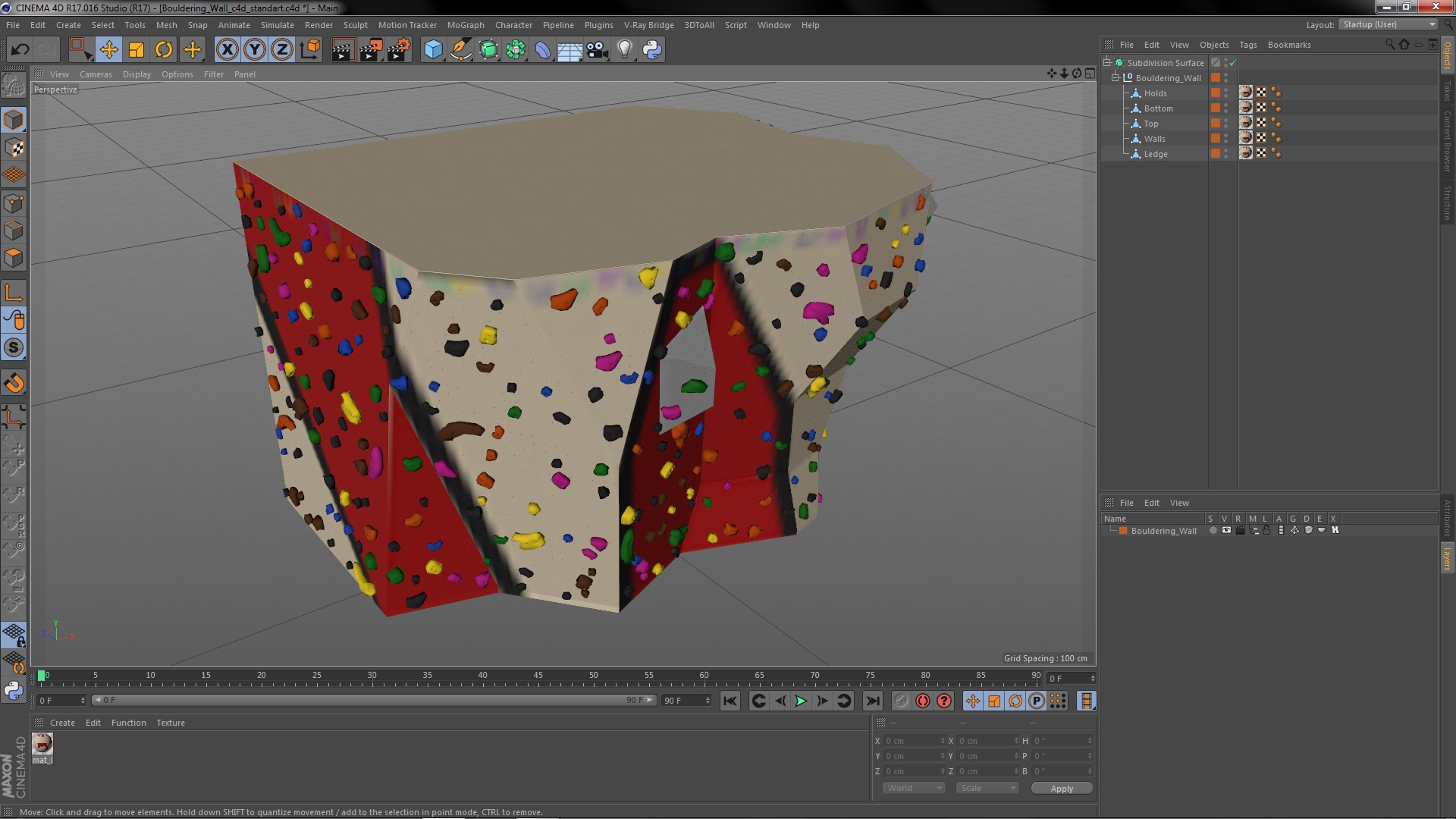 3D model Bouldering Wall