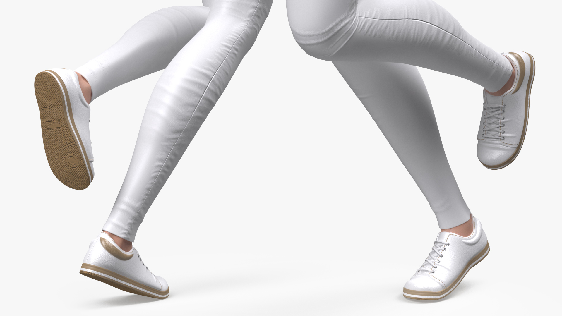 3D model Sportswear Asian Woman Jogging