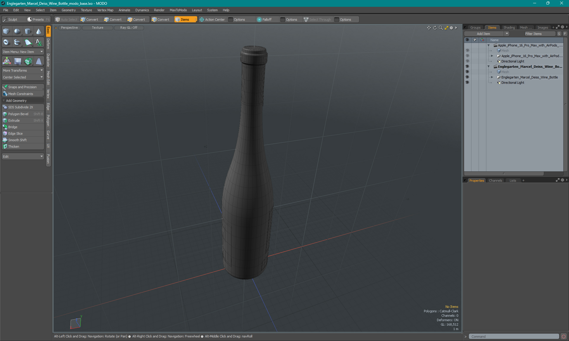 3D Engelgarten Marcel Deiss Wine Bottle