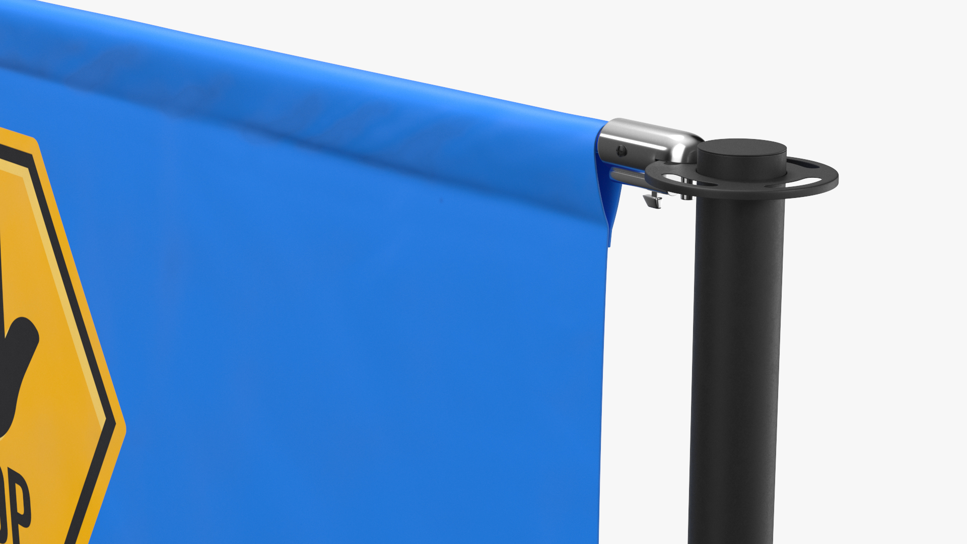 Barrier Banner Stand with Warning Sign, view 9