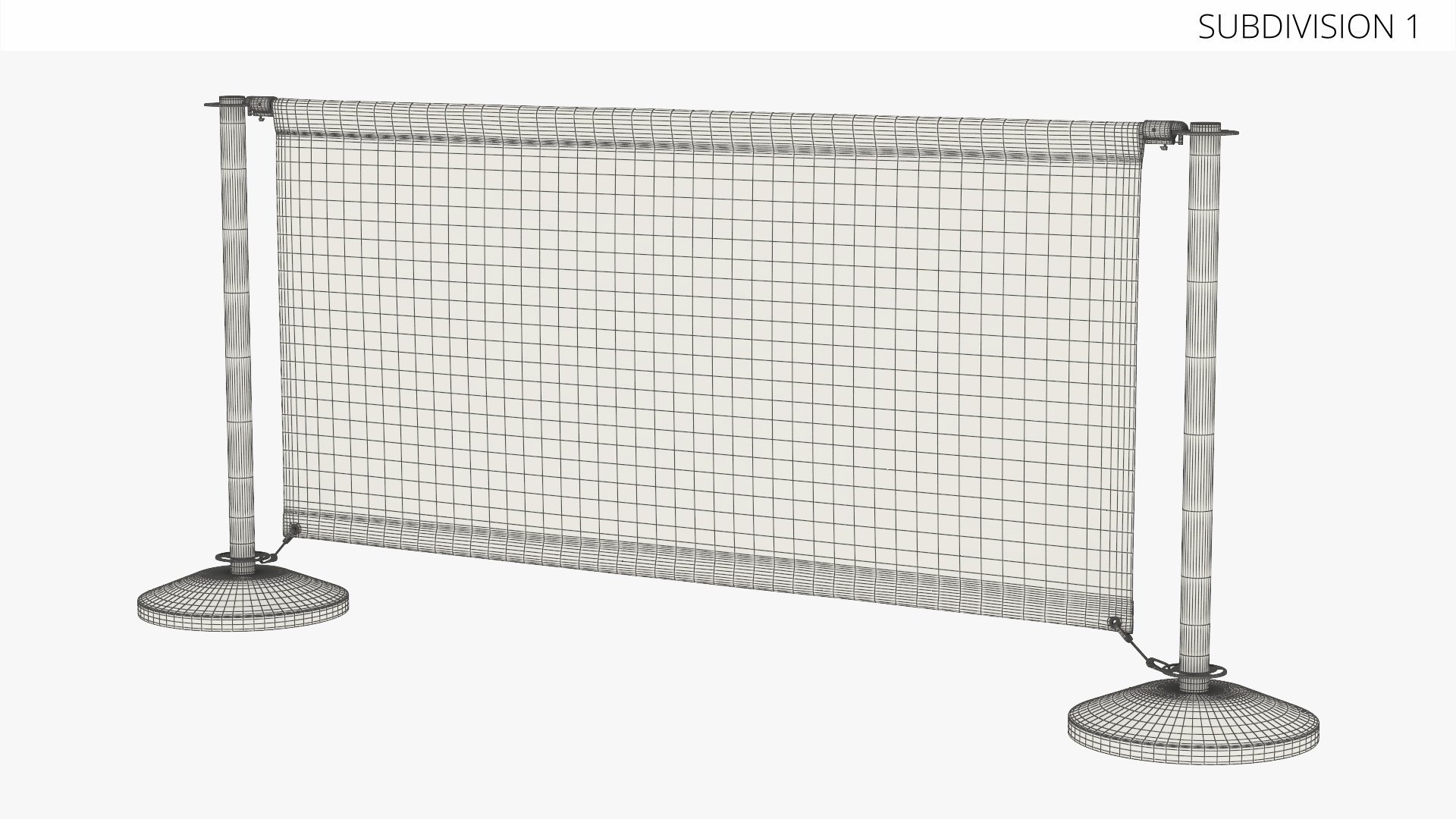 Barrier Banner Stand with Warning Sign, view 12
