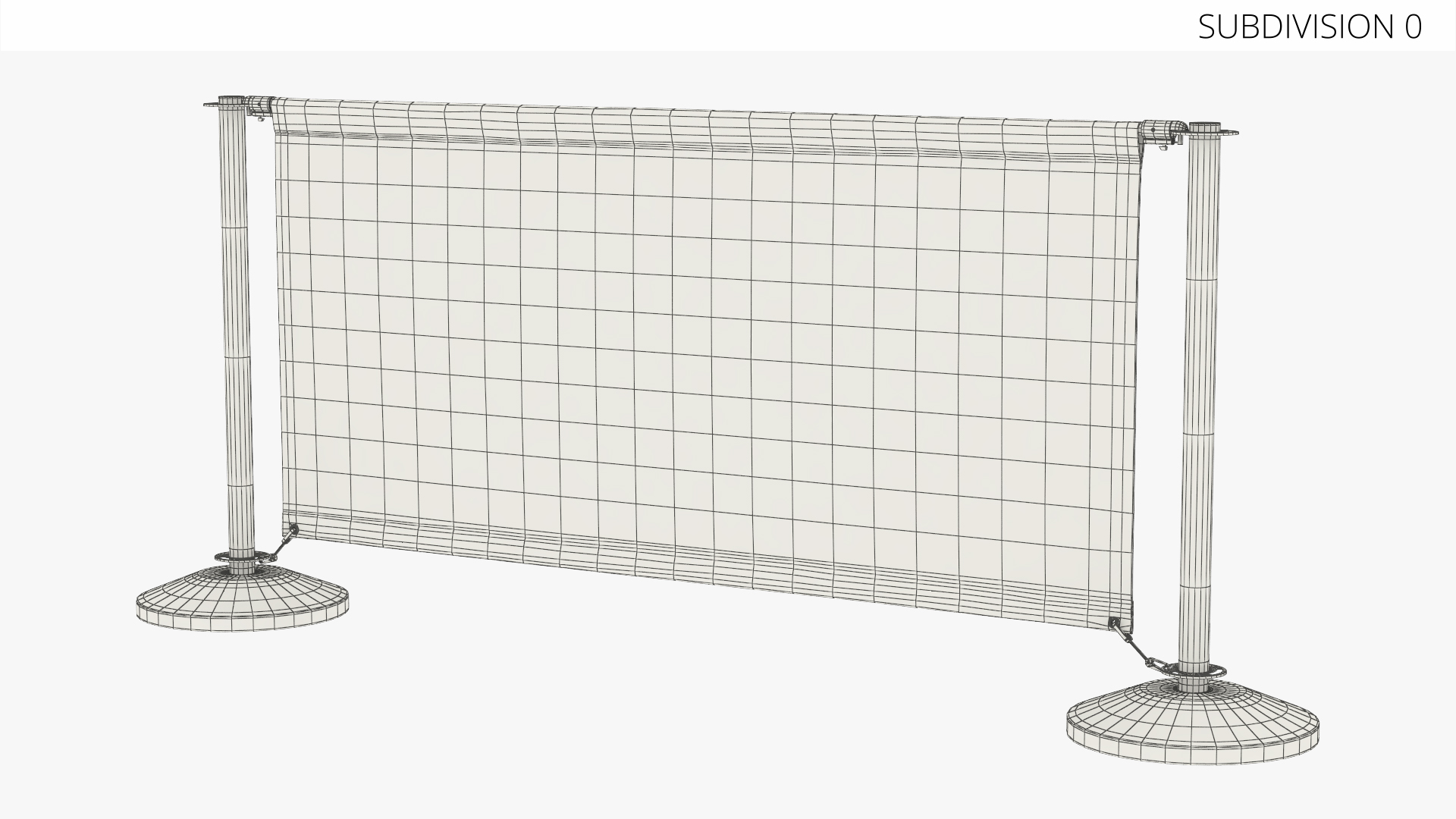 Barrier Banner Stand with Warning Sign, view 11