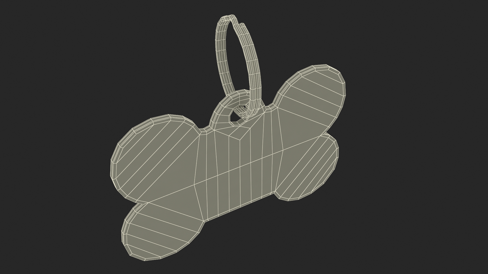 3D Dog Collar Tag Gilded