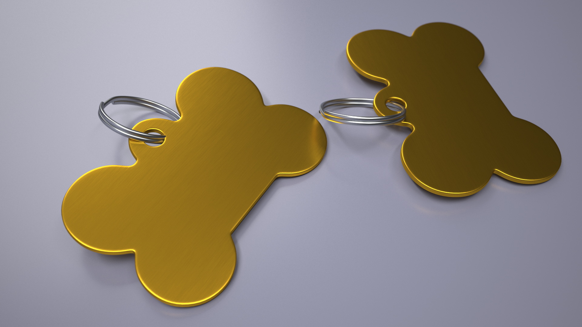 3D Dog Collar Tag Gilded