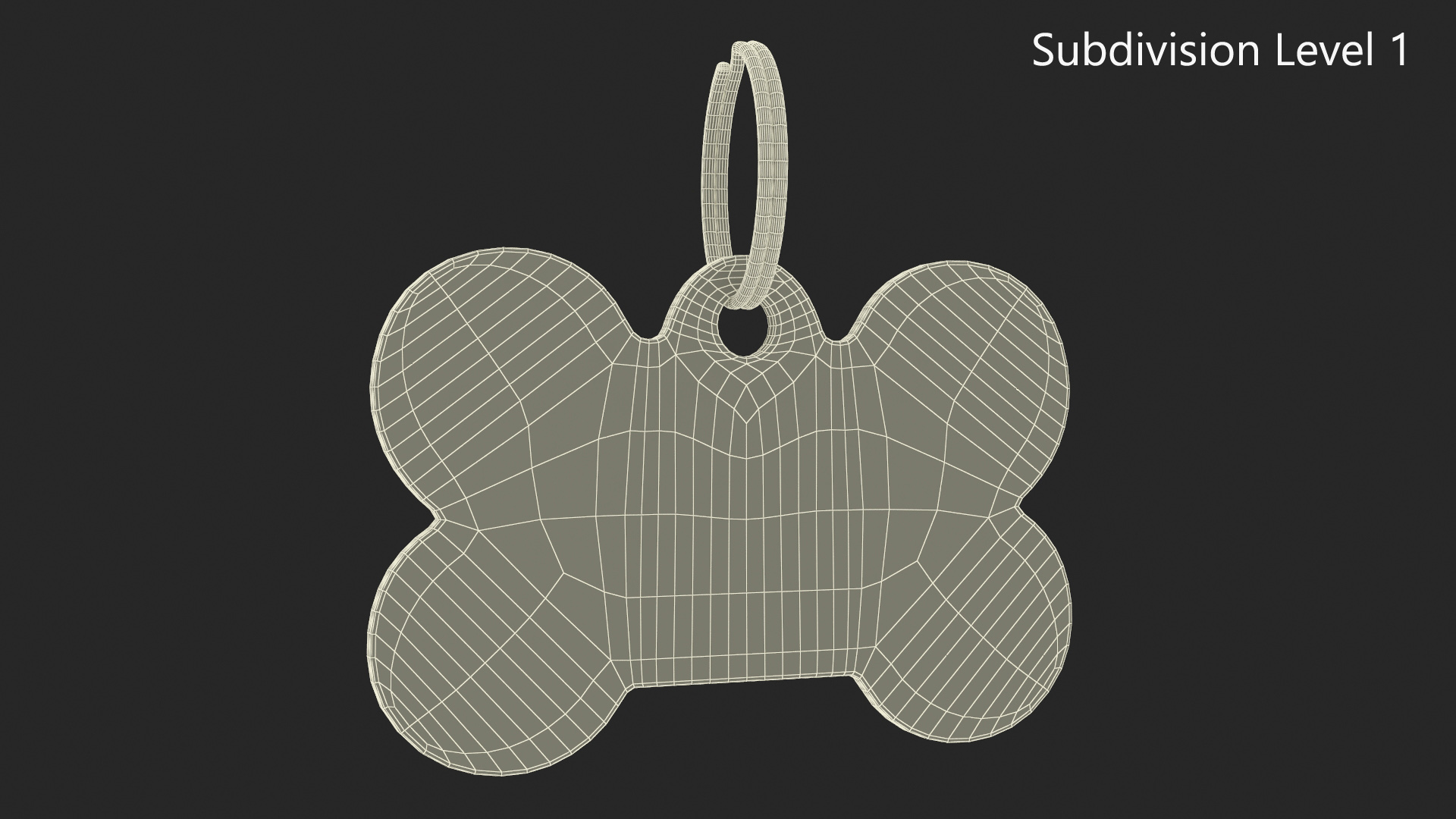 3D Dog Collar Tag Gilded