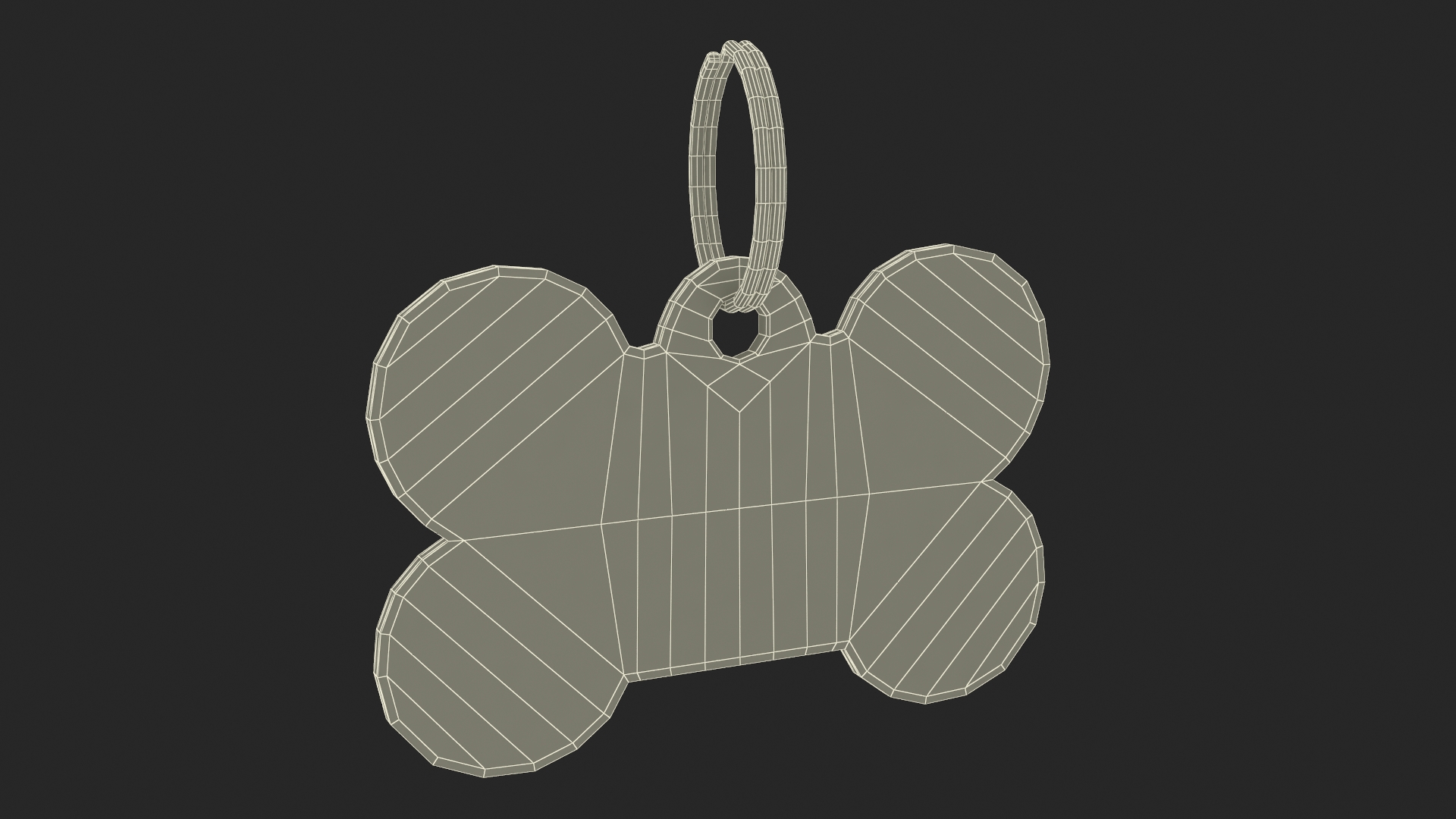 3D Dog Collar Tag Gilded