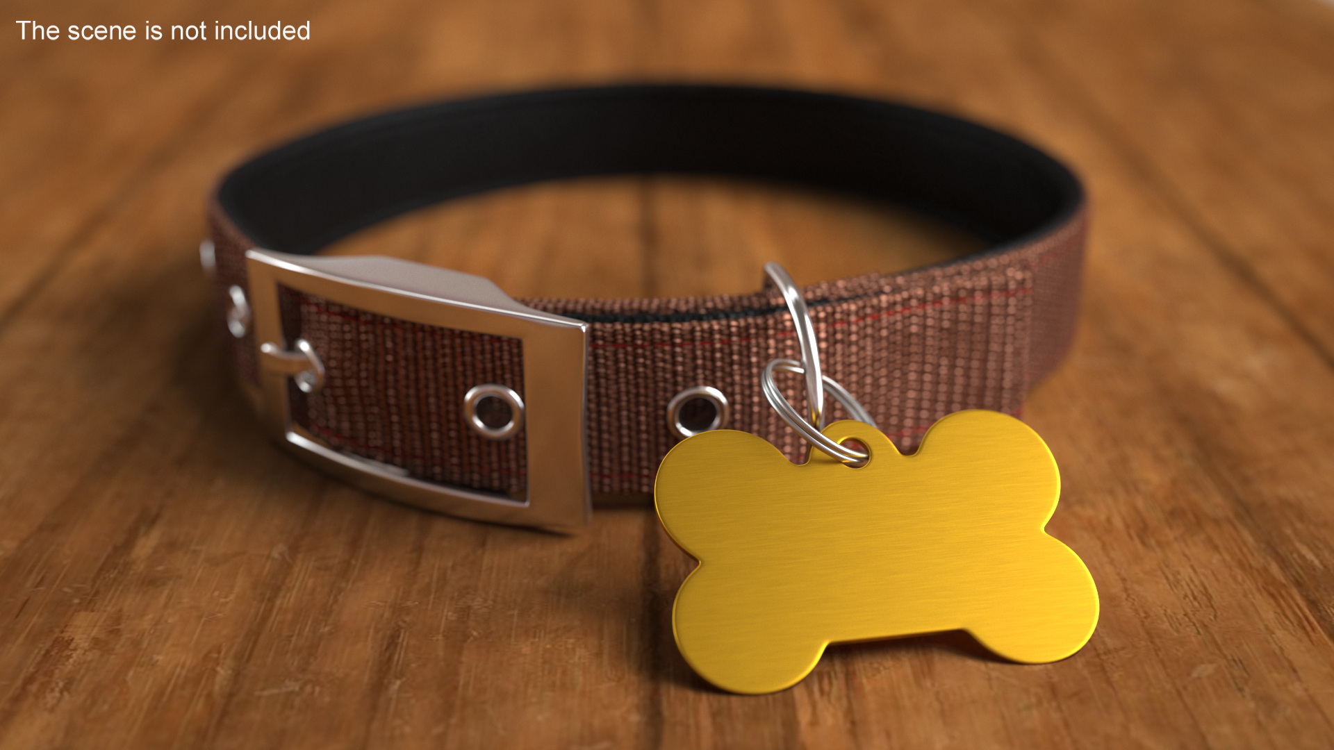 3D Dog Collar Tag Gilded