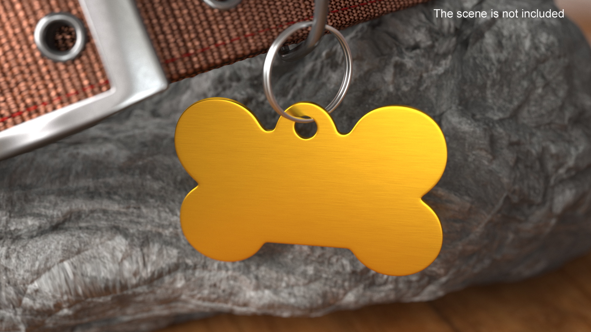 3D Dog Collar Tag Gilded