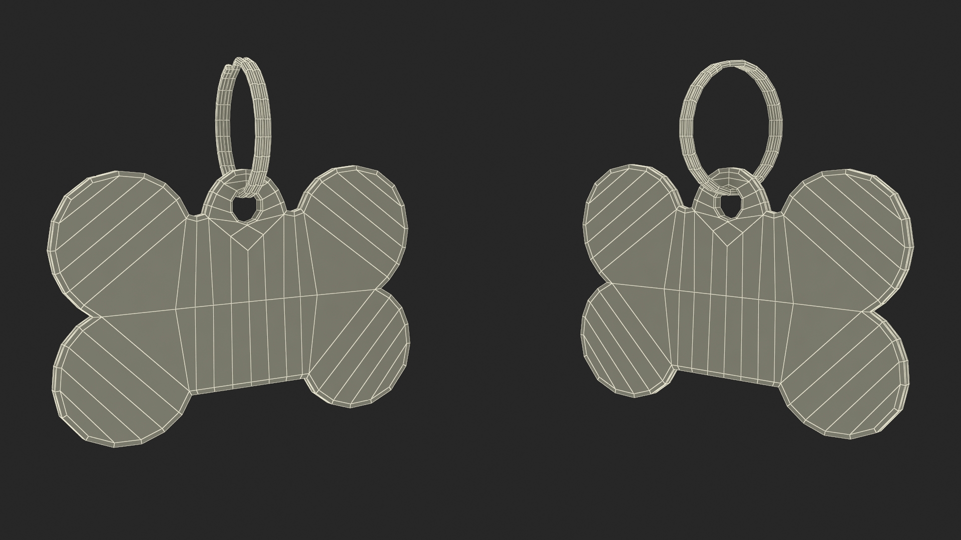 3D Dog Collar Tag Gilded