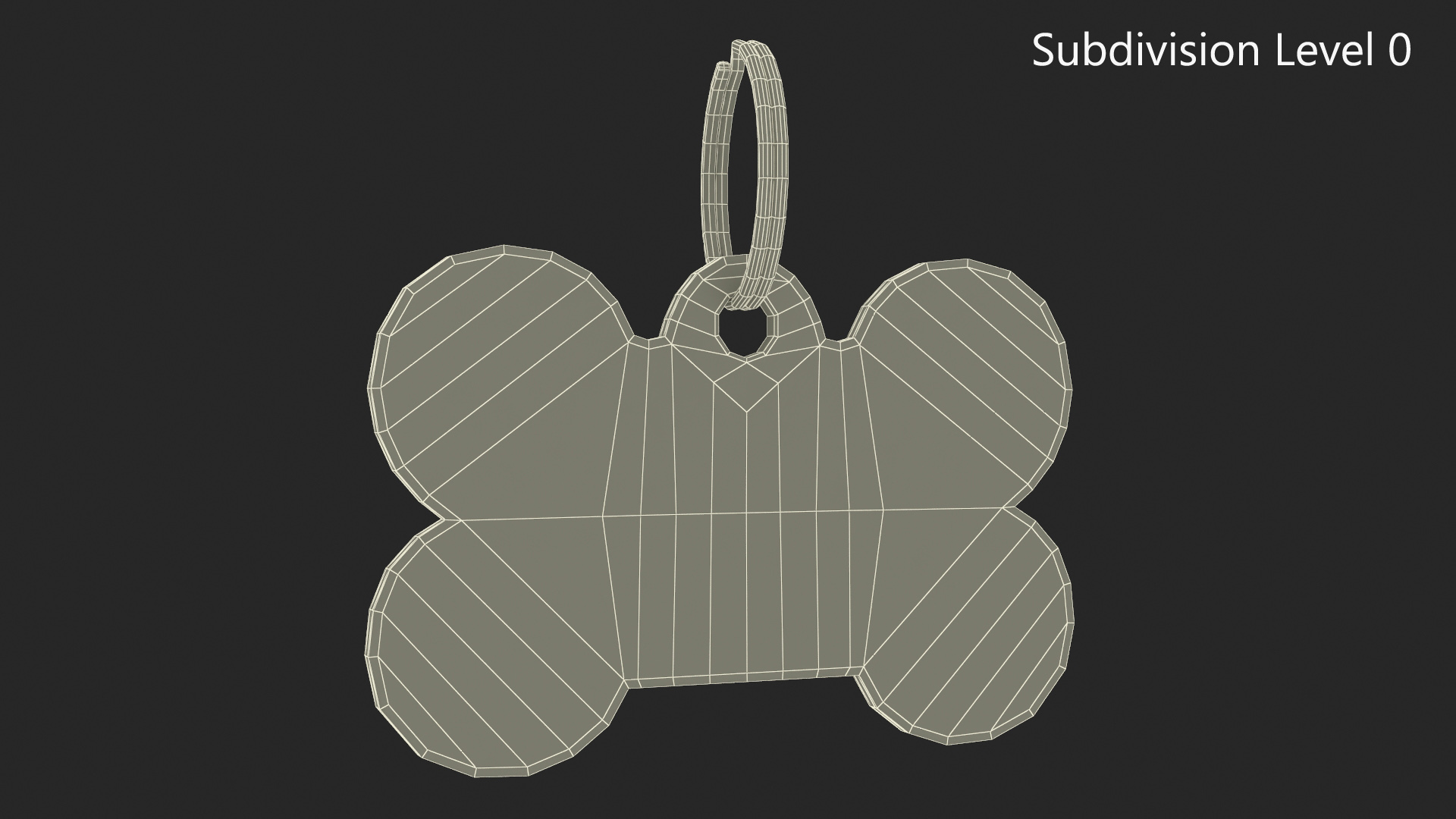 3D Dog Collar Tag Gilded