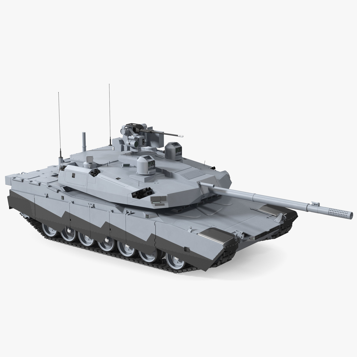 Abrams X Tank Grey Rigged for Maya 3D model