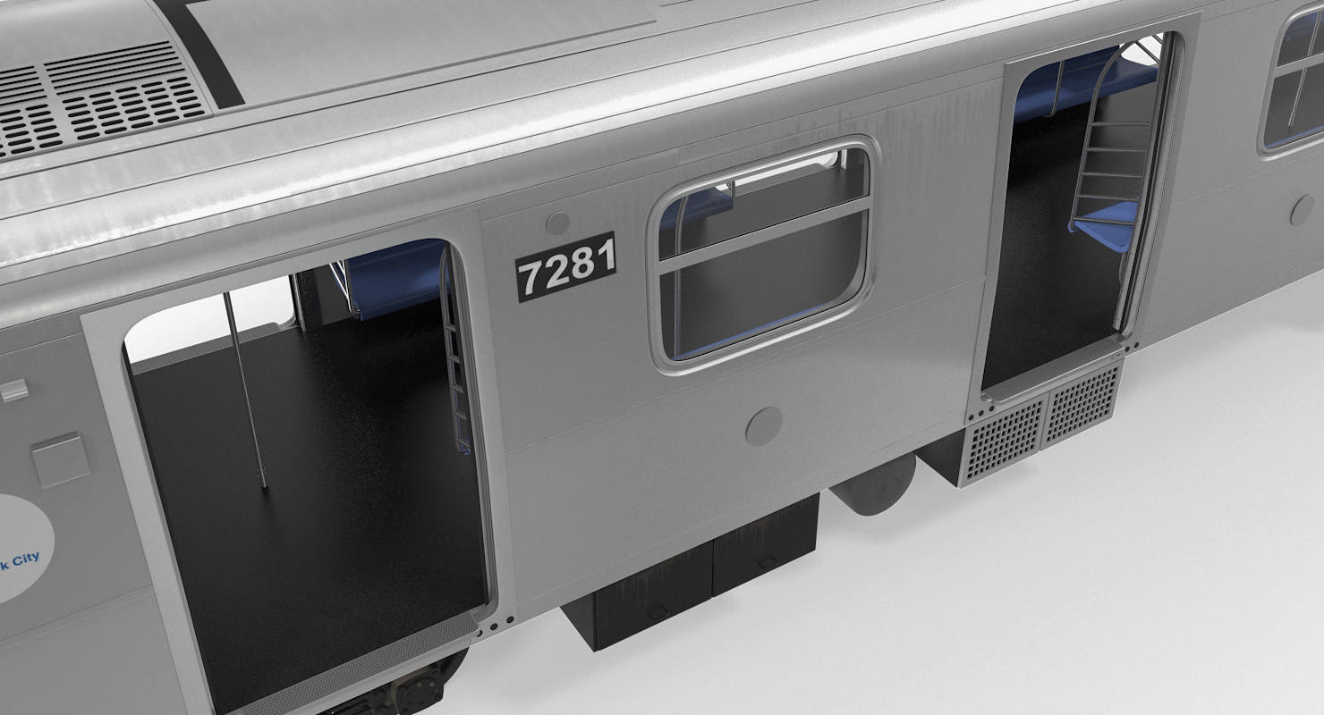 3D New York City Subway Car R160 Rigged