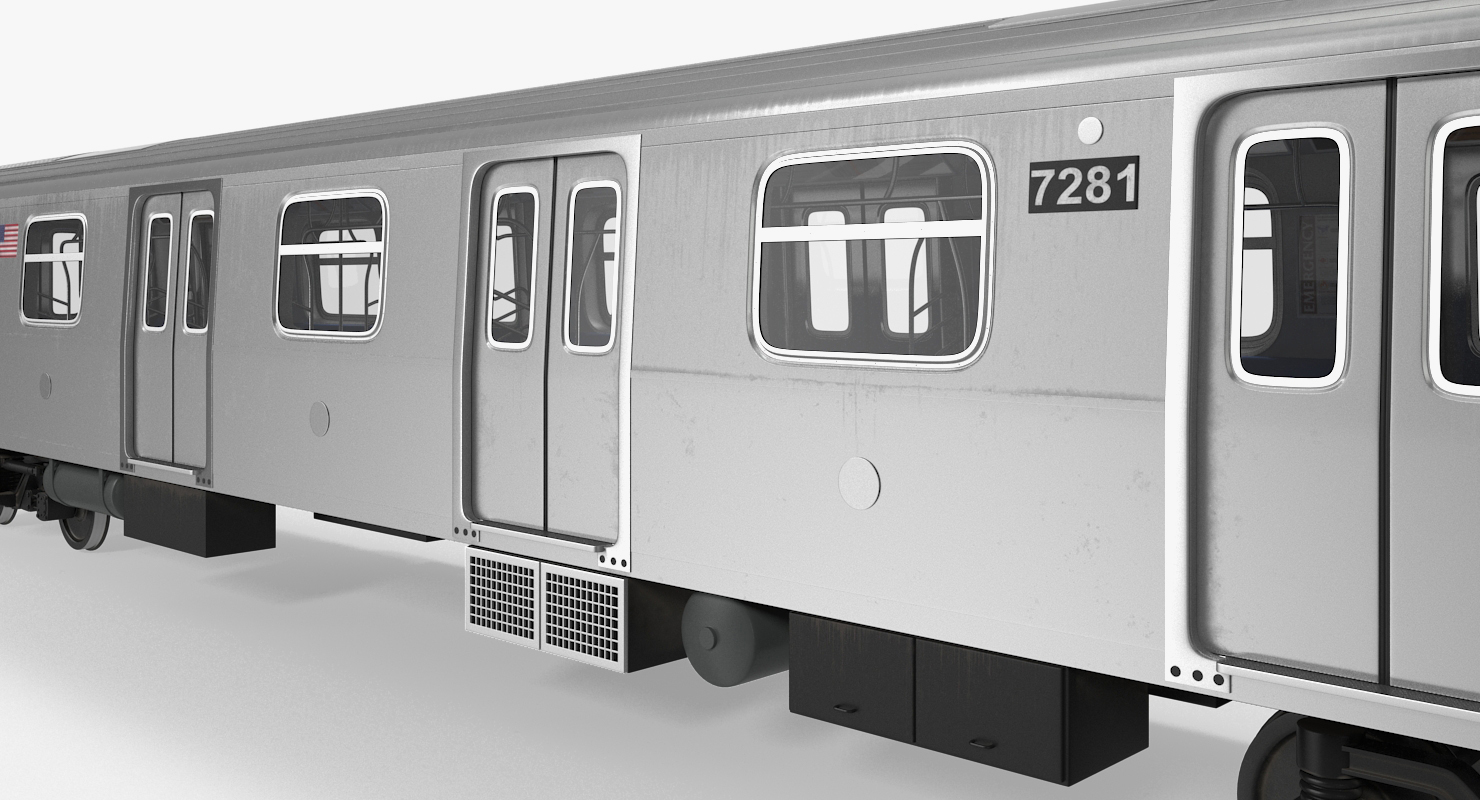 3D New York City Subway Car R160 Rigged