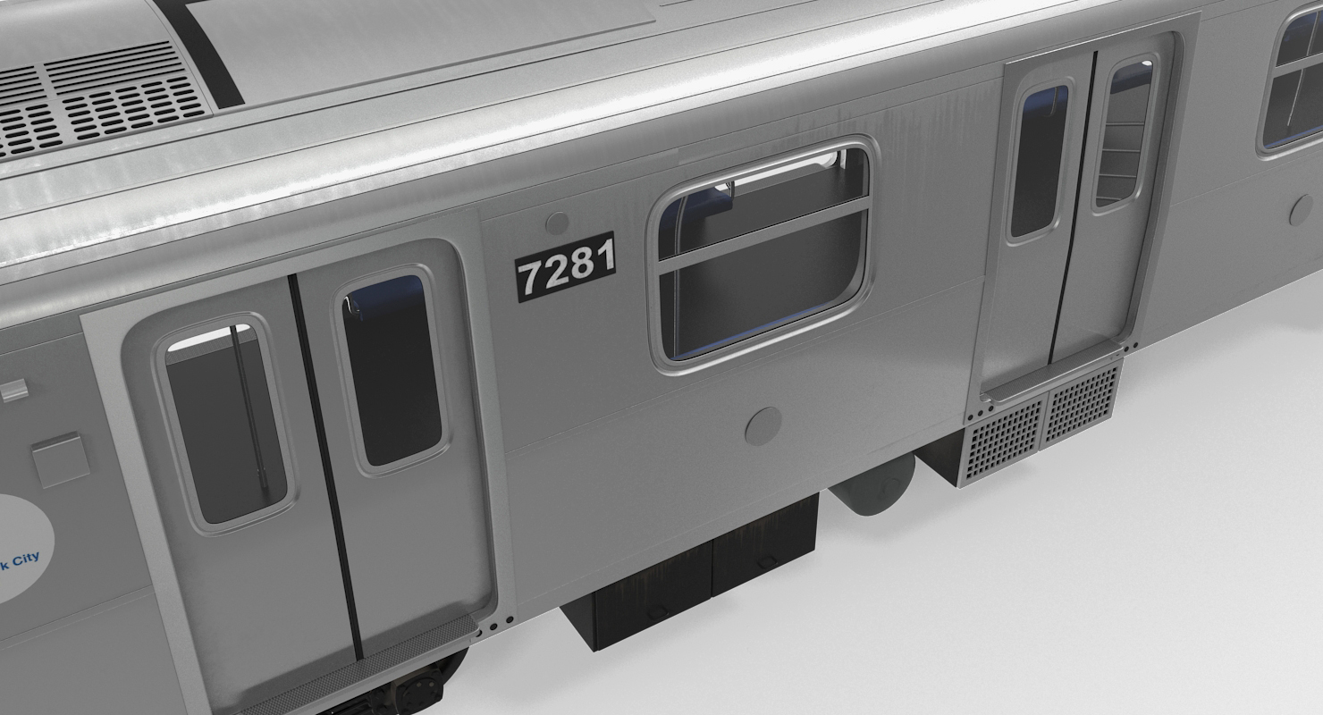 3D New York City Subway Car R160 Rigged
