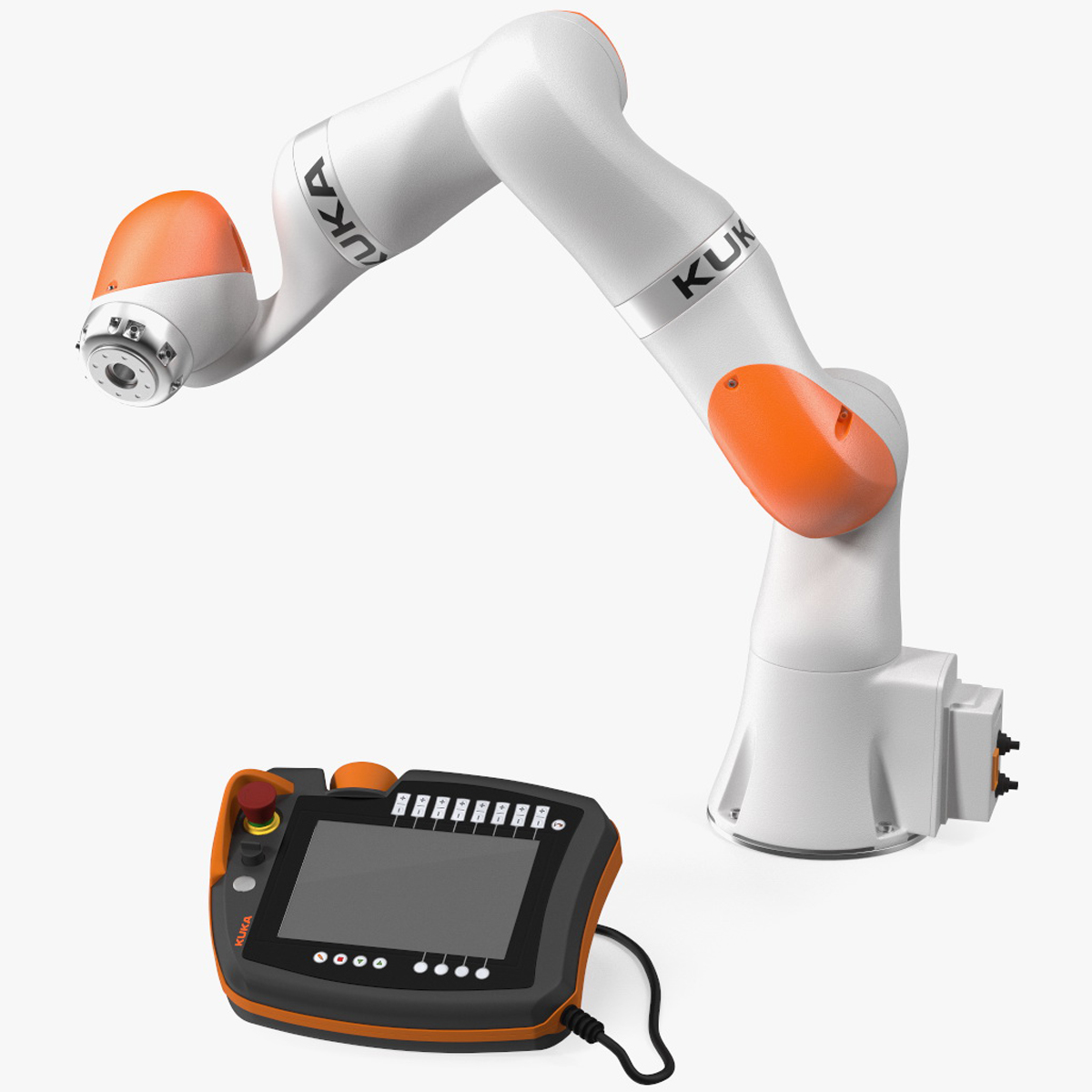 3D KUKA LBR IIWA High Performance Robotic Arm Rigged for Cinema 4D model